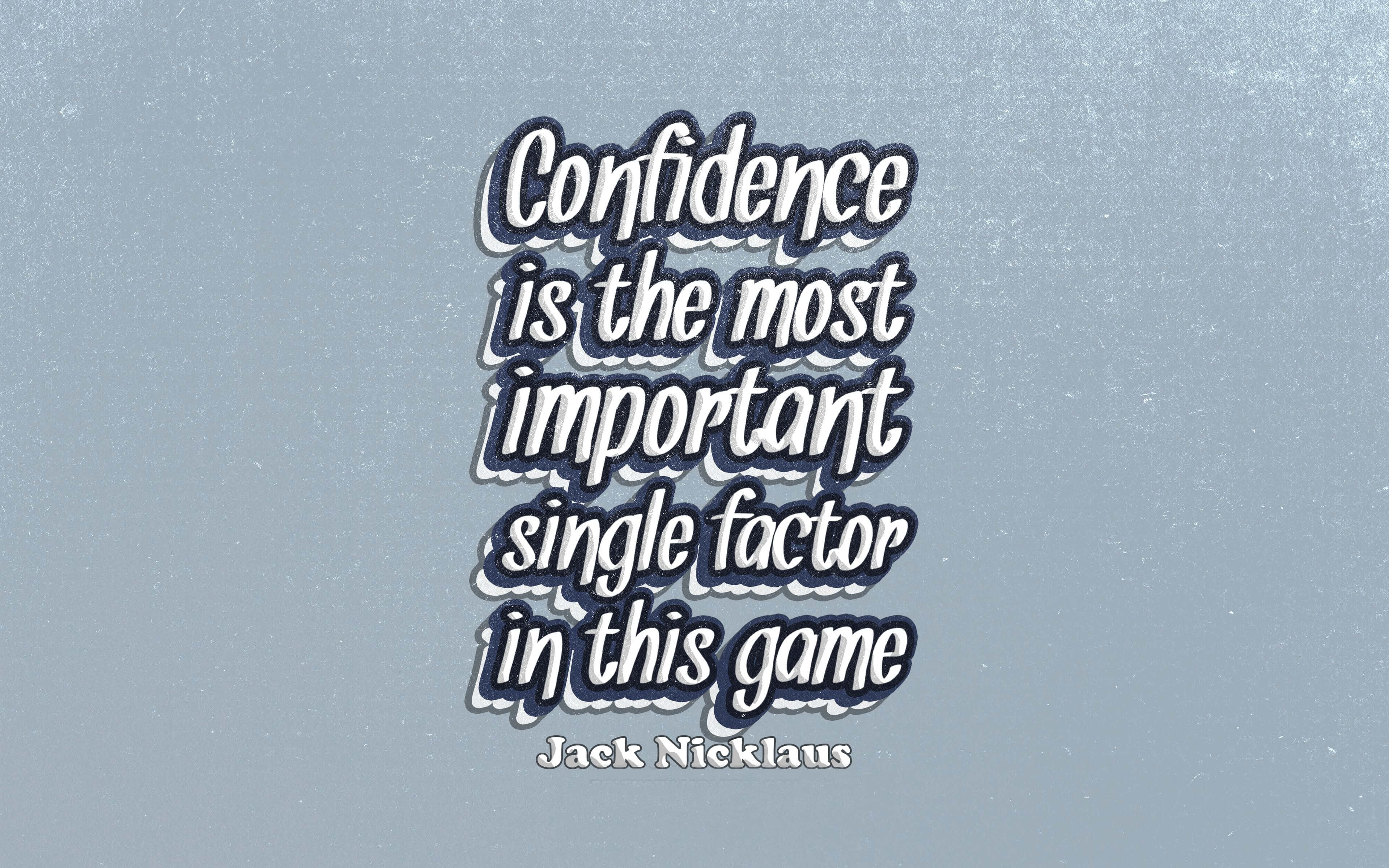Confidence, golf, textured gray background, 4K Desktop Wallpaper