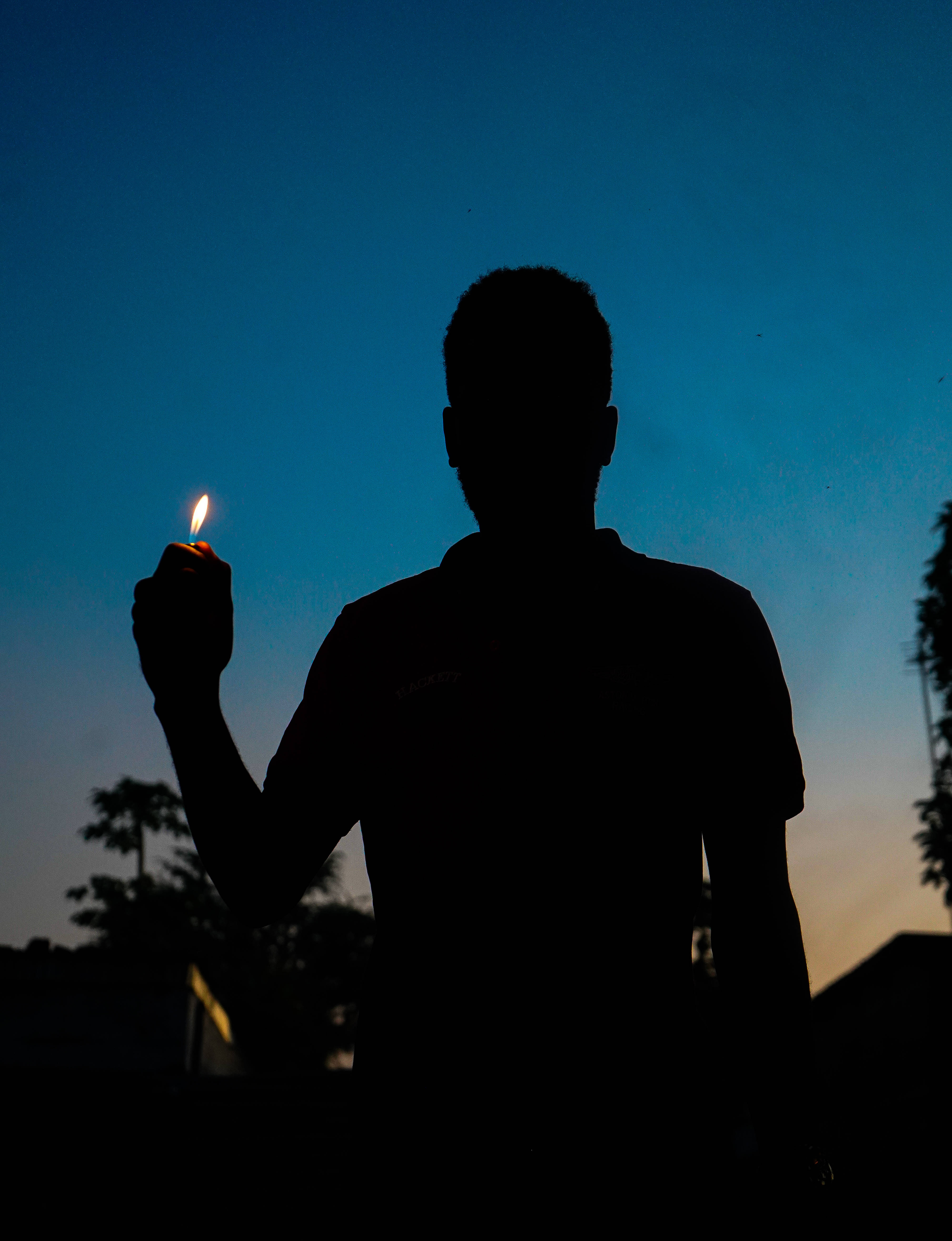 Congo, silhouette, lit lighter, 5K Phone Wallpaper