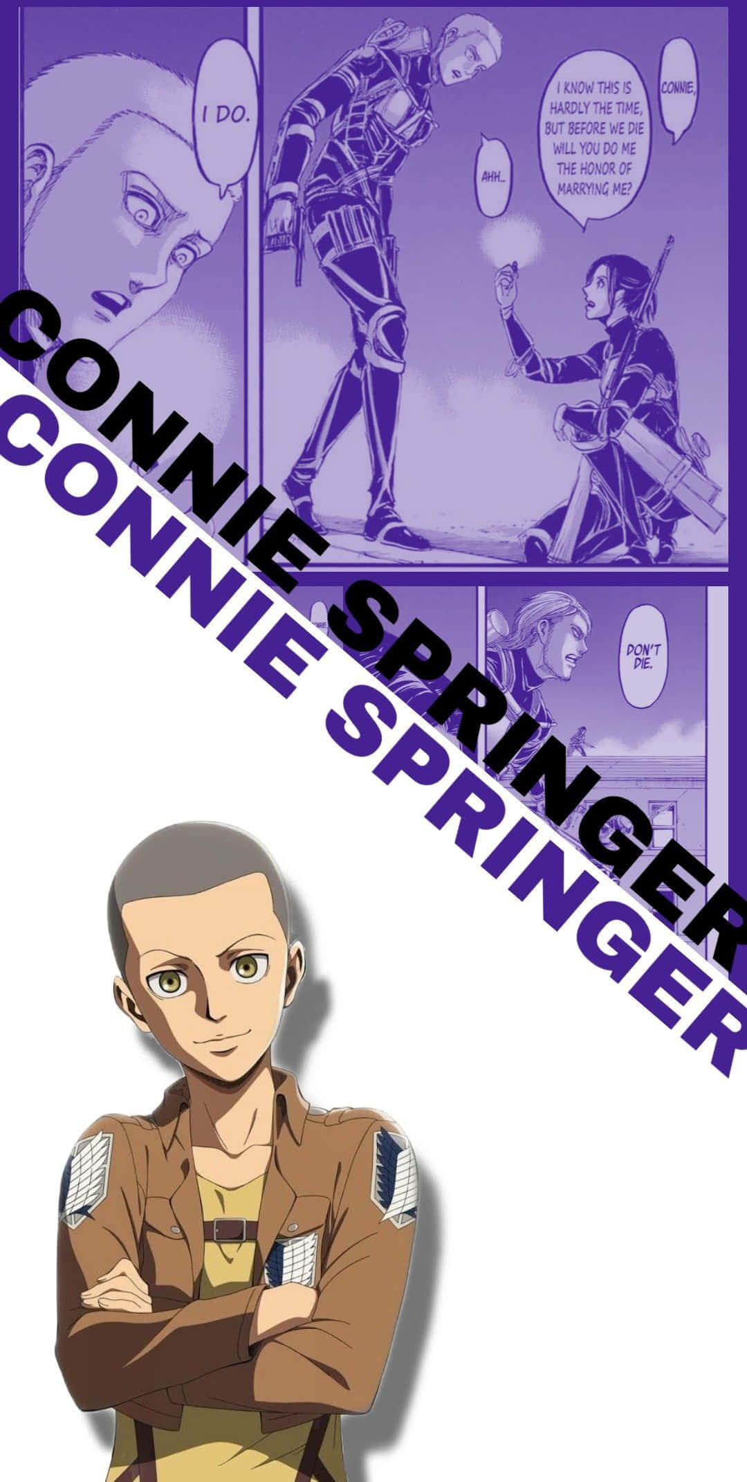 Connie Springer, brown uniform, arms crossed, Full HD Phone Wallpaper