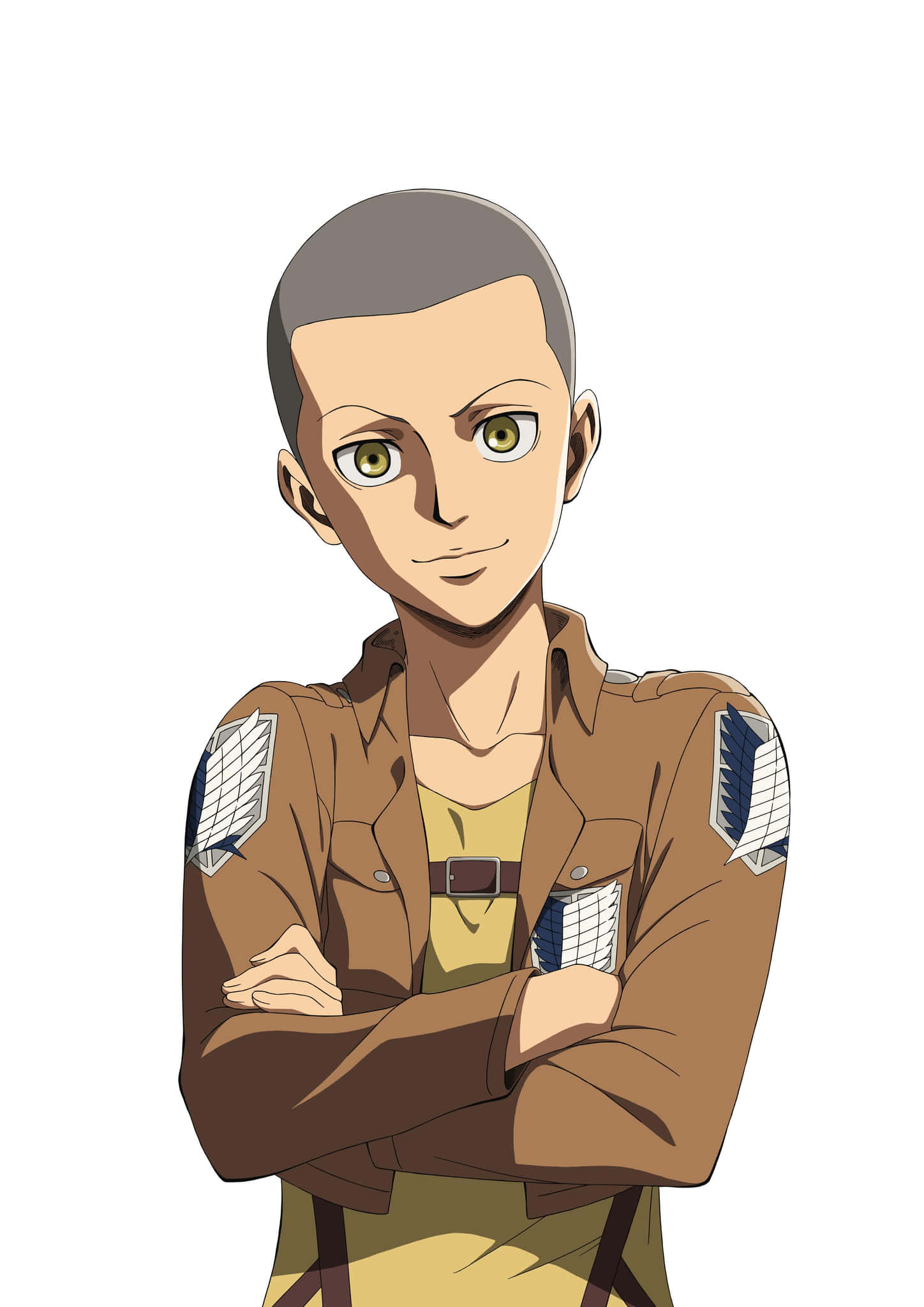 Connie Springer, green eyes, shaved head, Full HD Phone Wallpaper