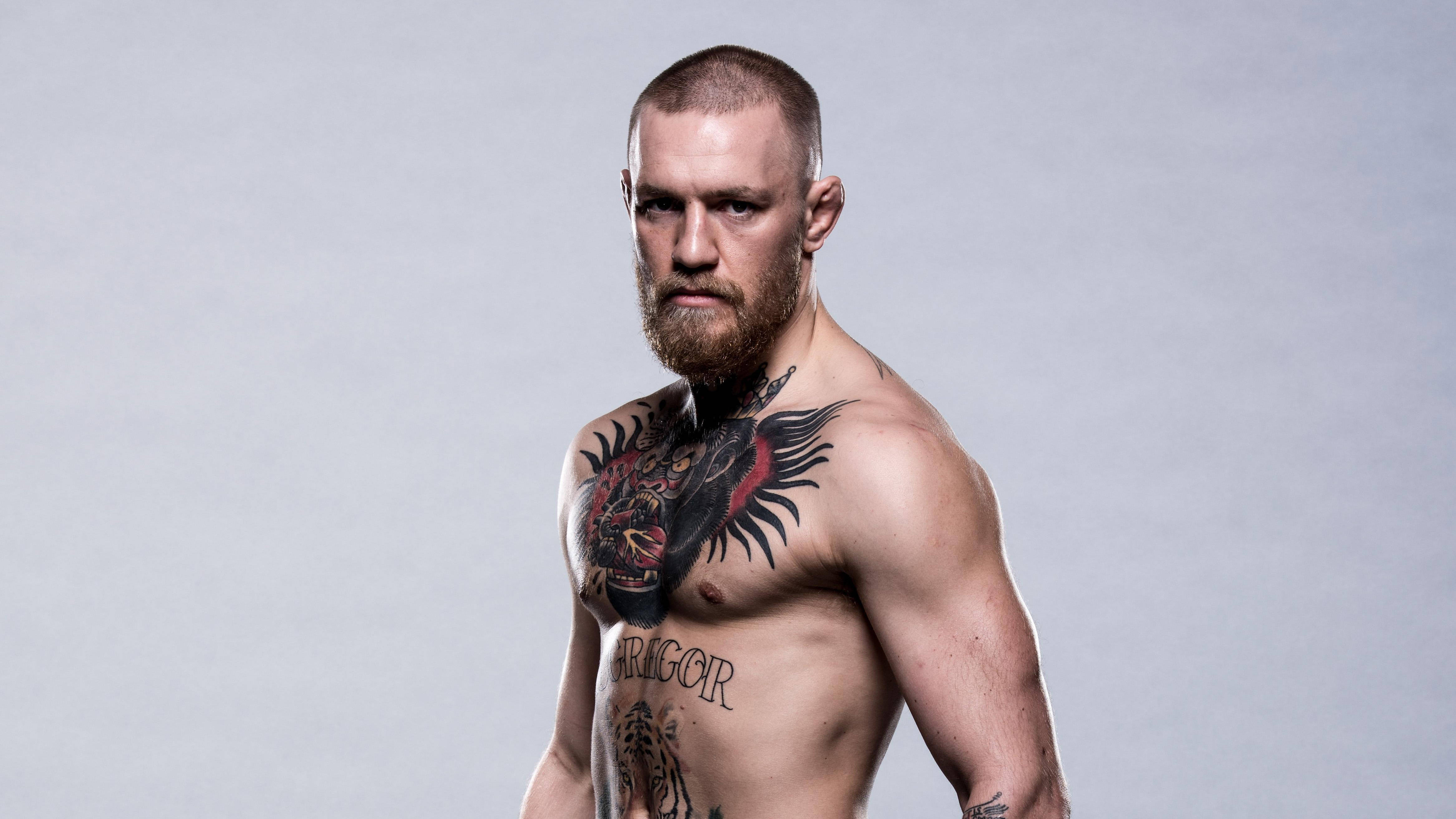 Conor Mcgregor, beard, tattoos, 4K Desktop Wallpaper
