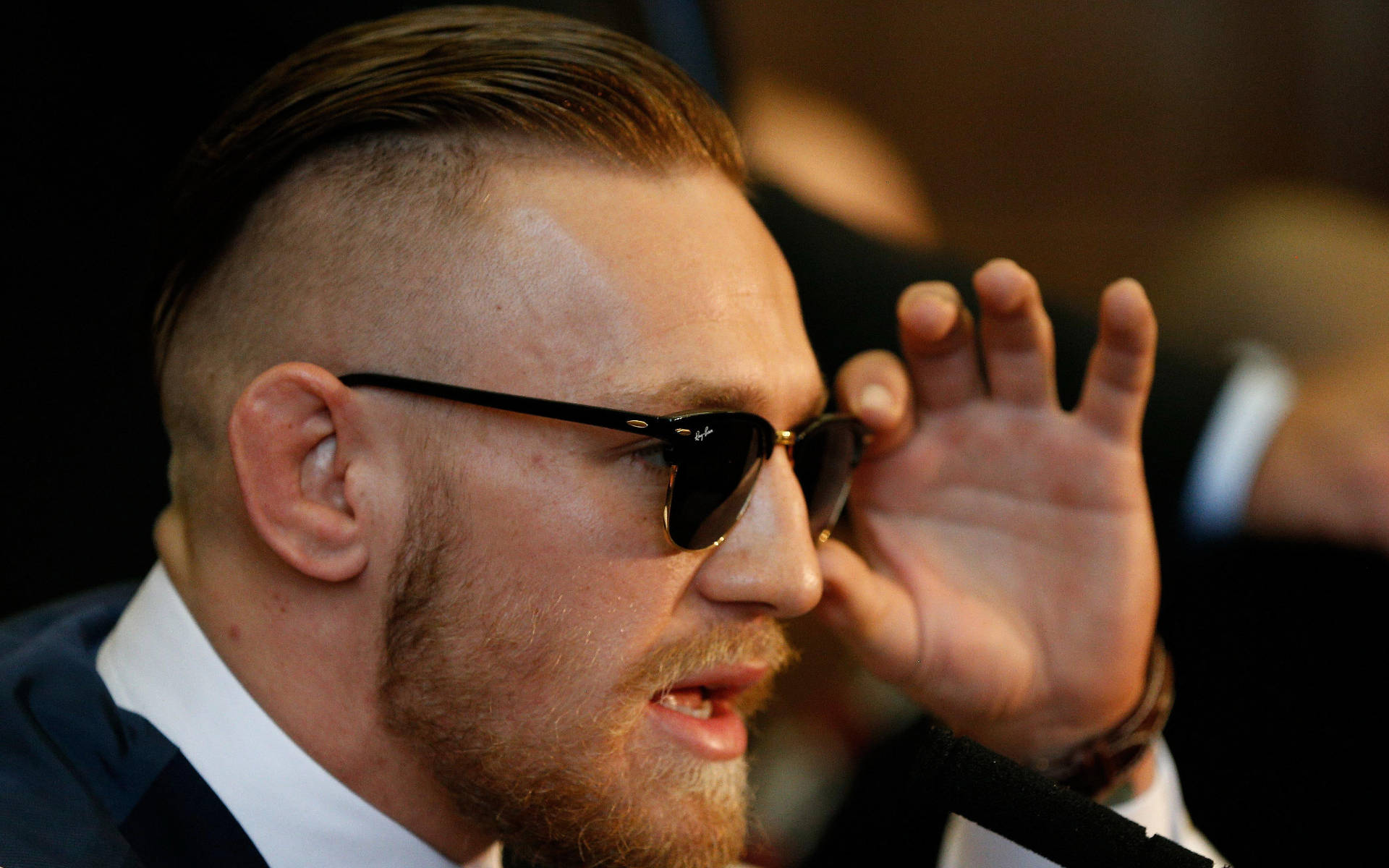 Conor McGregor, sunglasses, sharp suit, Full HD Desktop Wallpaper