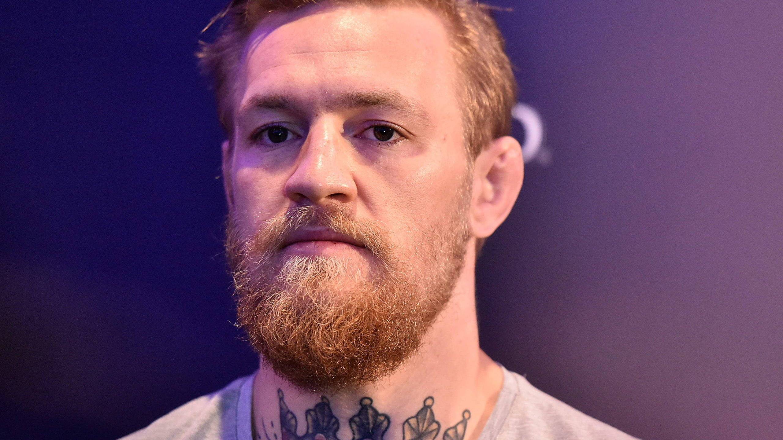 Conor McGregor, red beard, neck tattoos, 2K Desktop Wallpaper