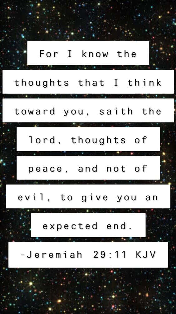 Jeremiah 29:11, KJV, starfield, SD Phone Wallpaper
