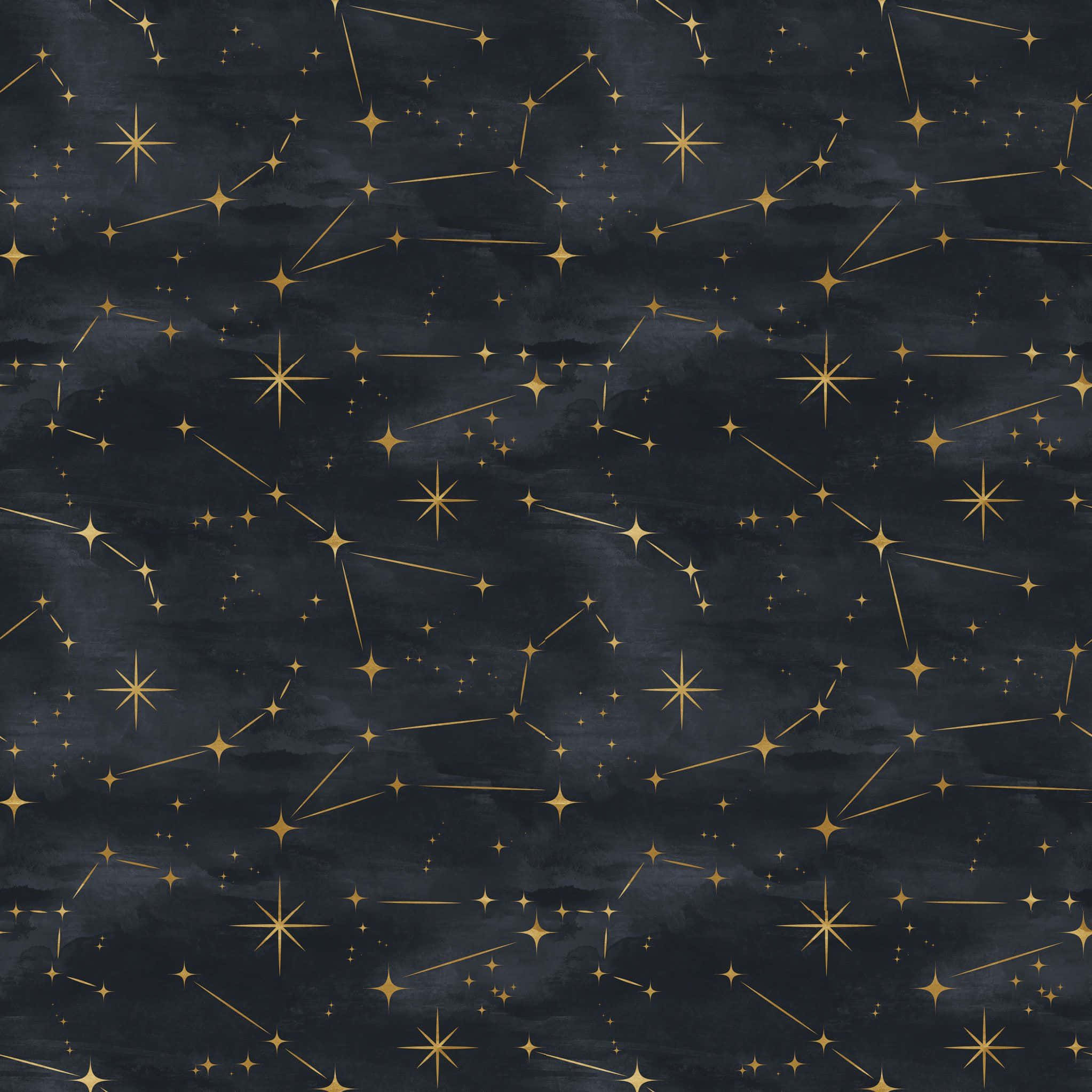Constellations, night sky, golden stars, Full HD Desktop Wallpaper