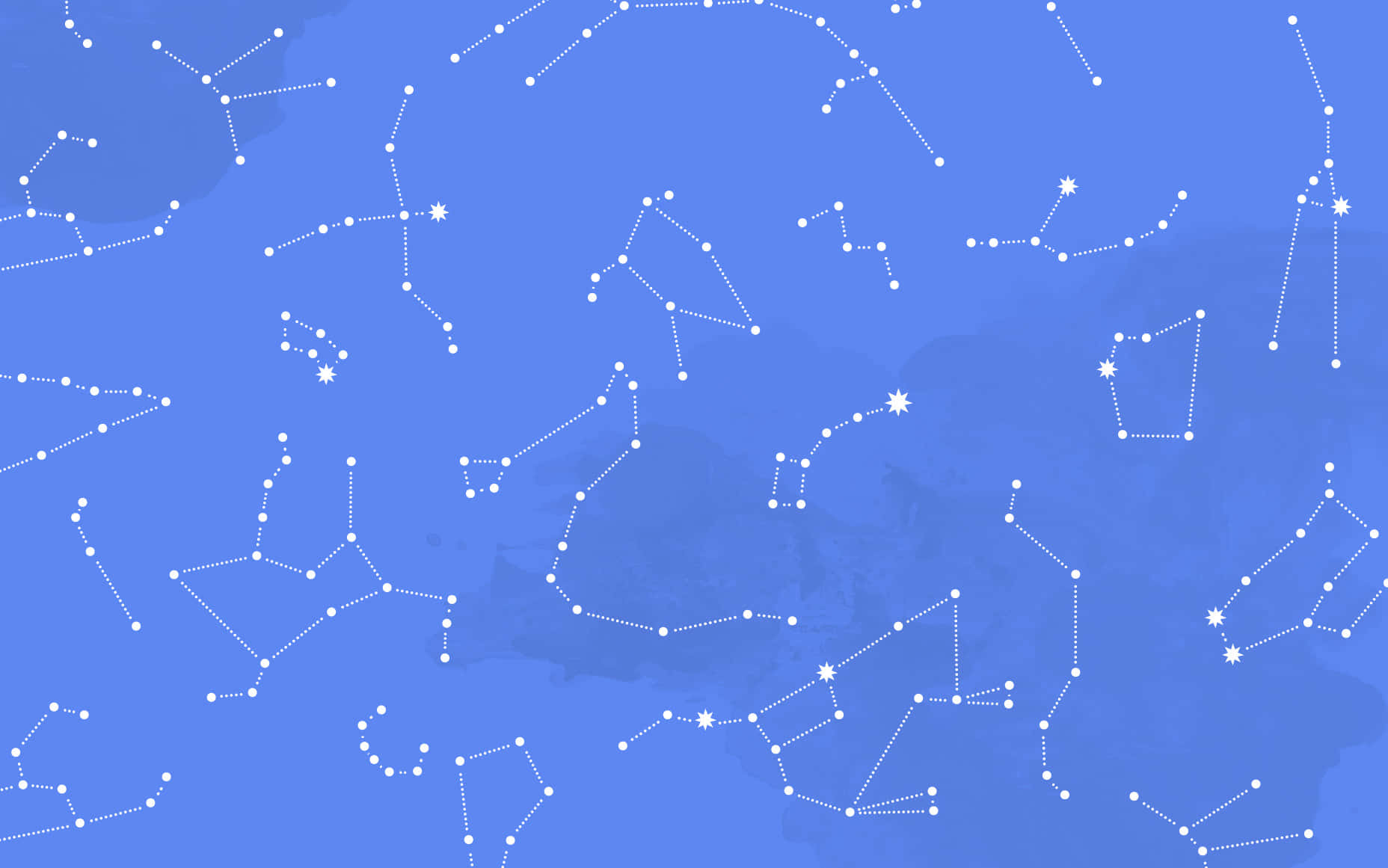 constellations, blue background, white dotted constellations, HD Desktop Wallpaper