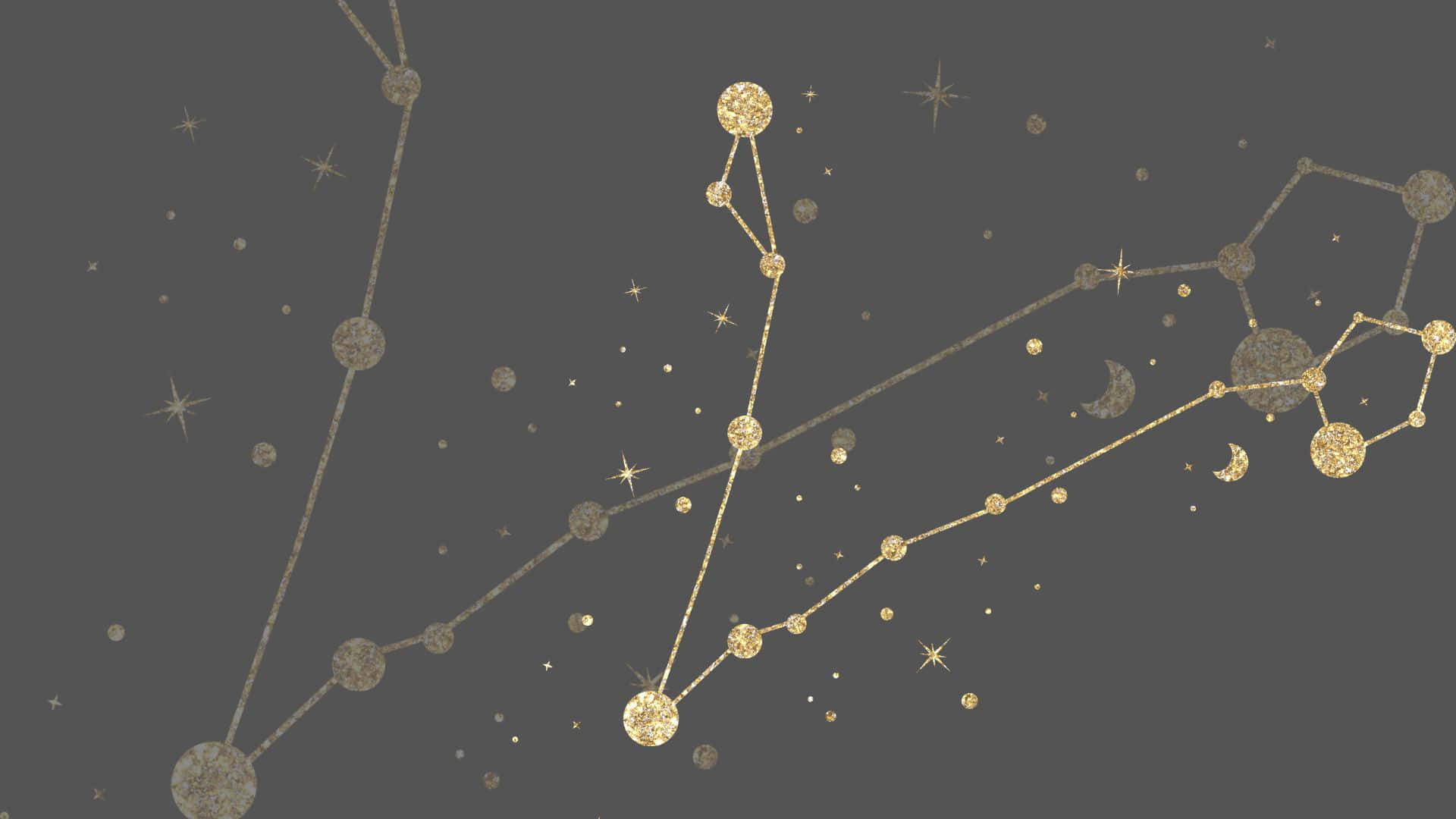 Constellations, golden constellations, stars, Full HD Desktop Wallpaper