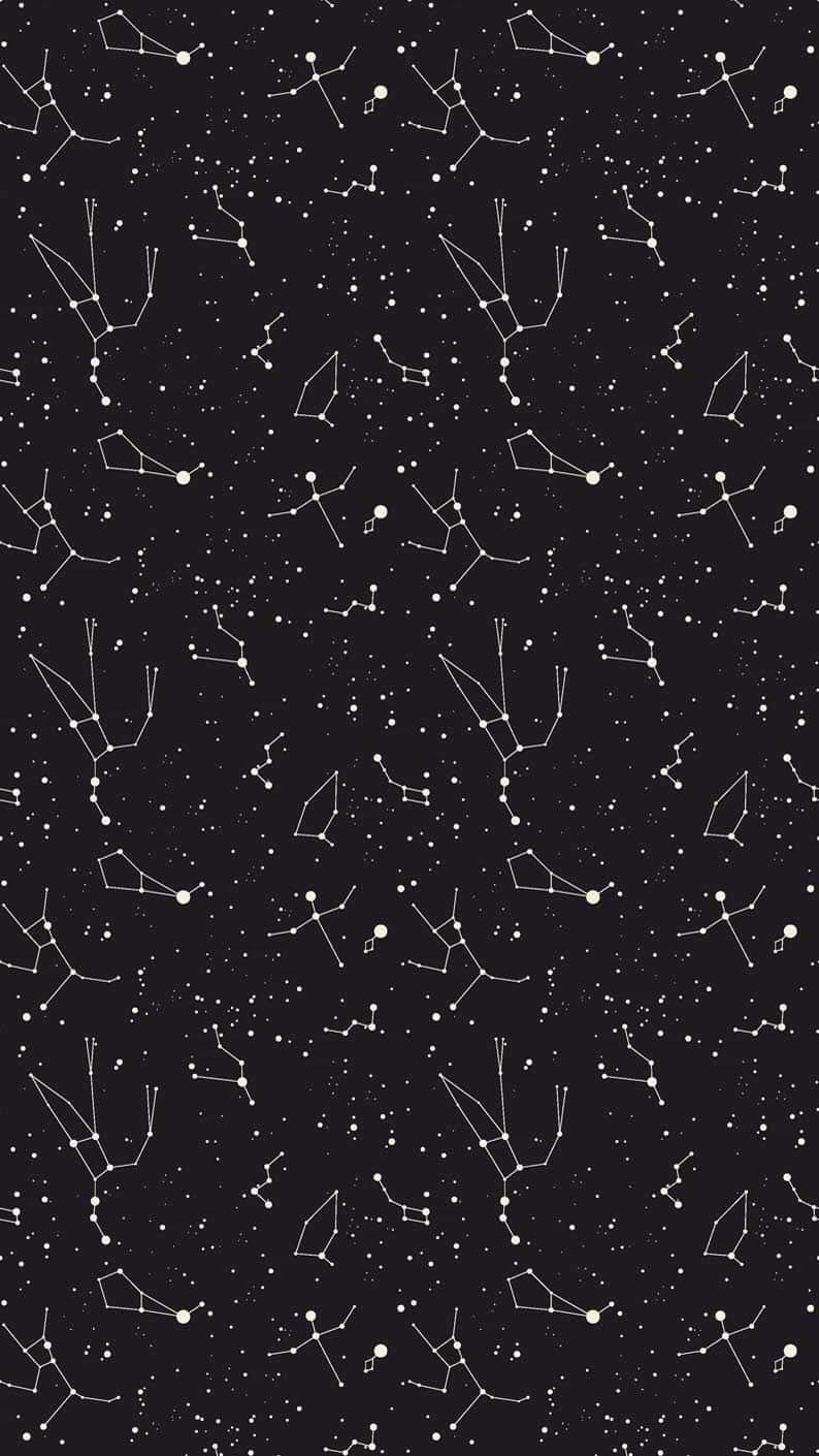 Constellations, Starry Night Sky, white outlined constellations, HD Phone Wallpaper