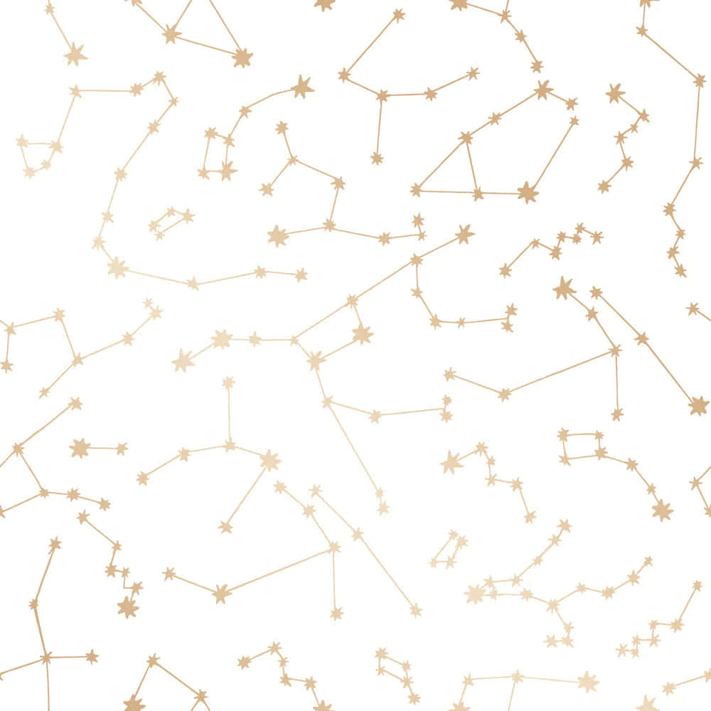 Constellations, golden, constellation patterns, SD Desktop Wallpaper
