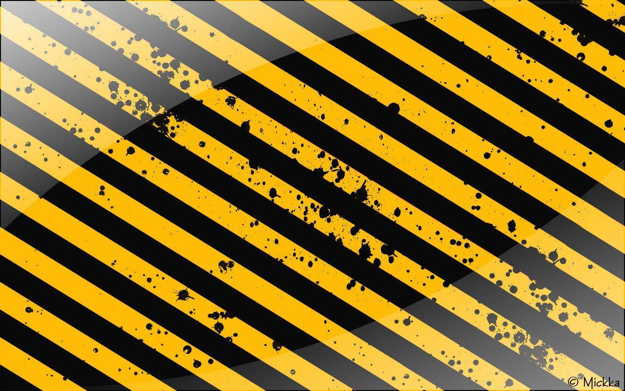 yellow and black stripes, diagonal stripes, splattered black paint, HD Desktop Wallpaper