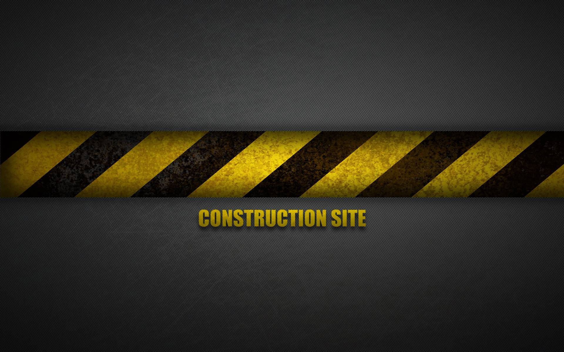 construction site danger zone, yellow and black stripes, textured dark gray background, Full HD Desktop Wallpaper