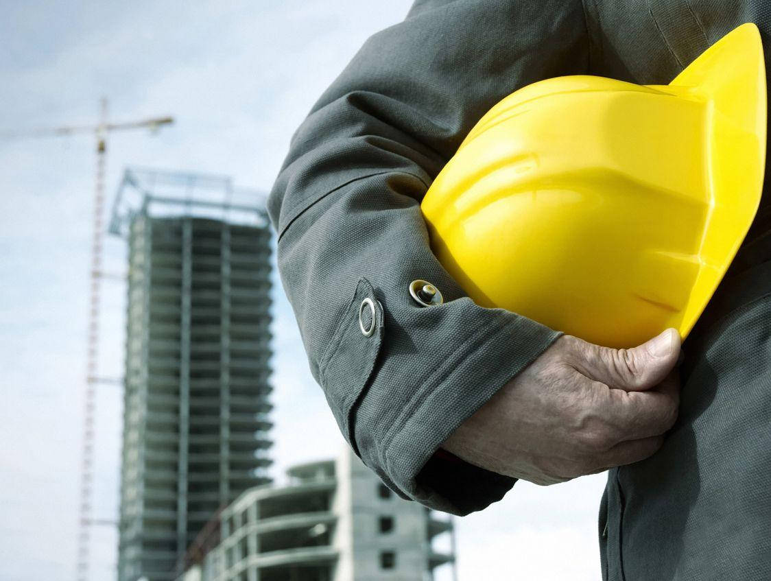 construction jumpsuit, hard hat, unfinished building, SD Desktop Wallpaper