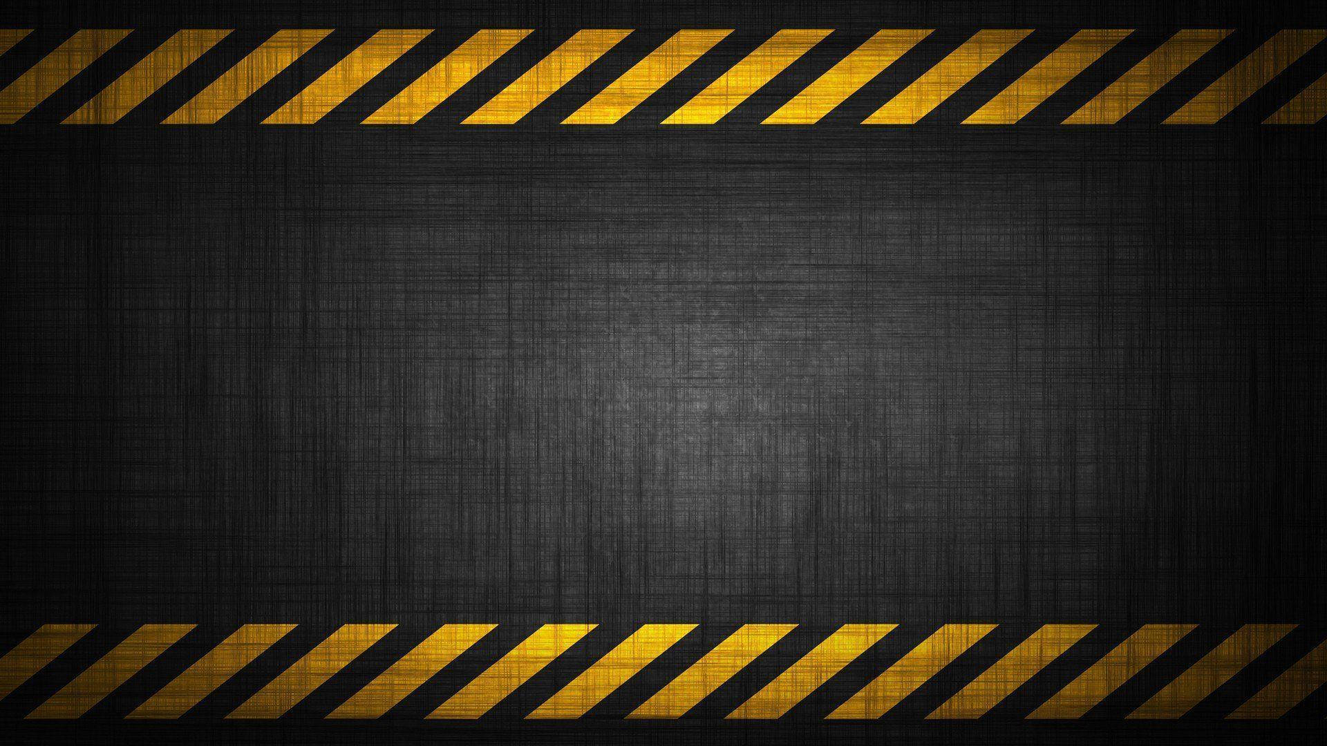 yellow and black diagonal hazard stripes, dark textured background, Full HD Desktop Wallpaper