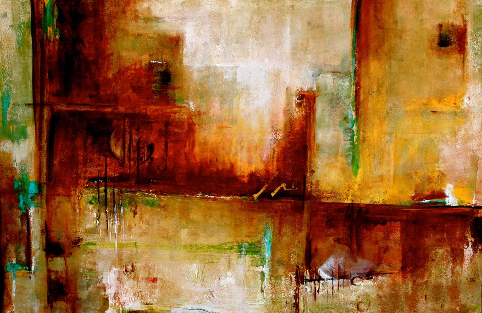Contemporary Art, earth tones, textured, HD Desktop Wallpaper