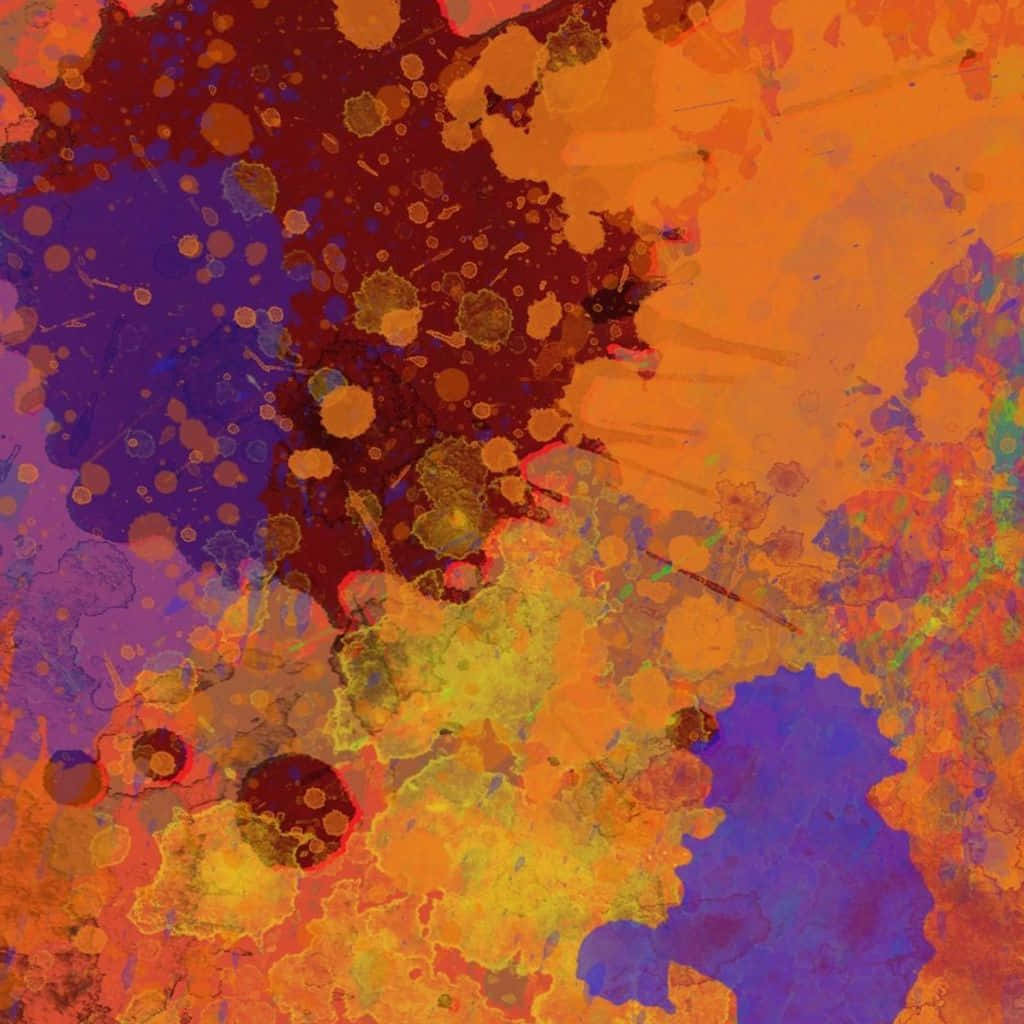 Contemporary Art, orange, purple, SD Desktop Wallpaper