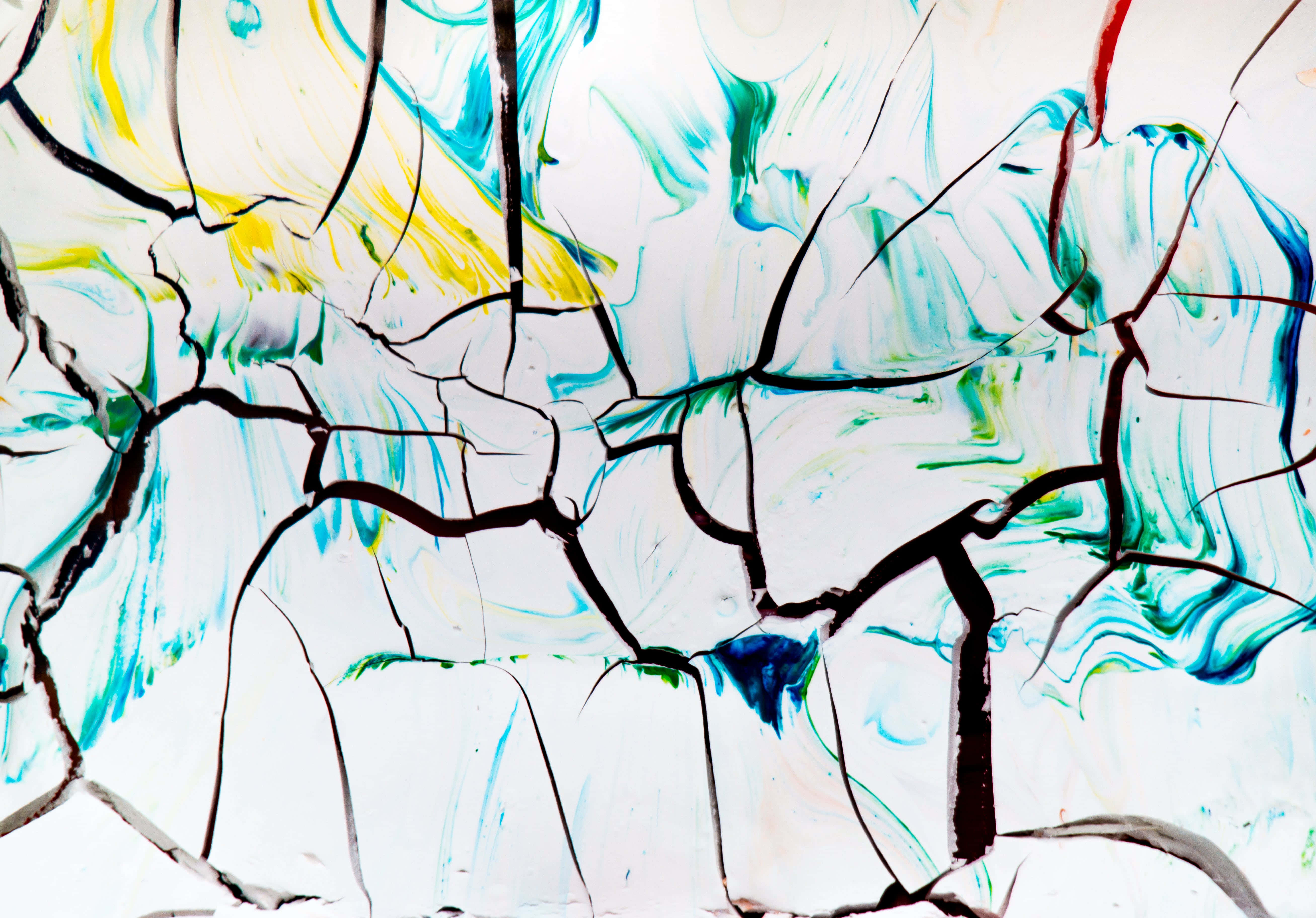 Contemporary Art, blue, green, 5K Desktop Wallpaper