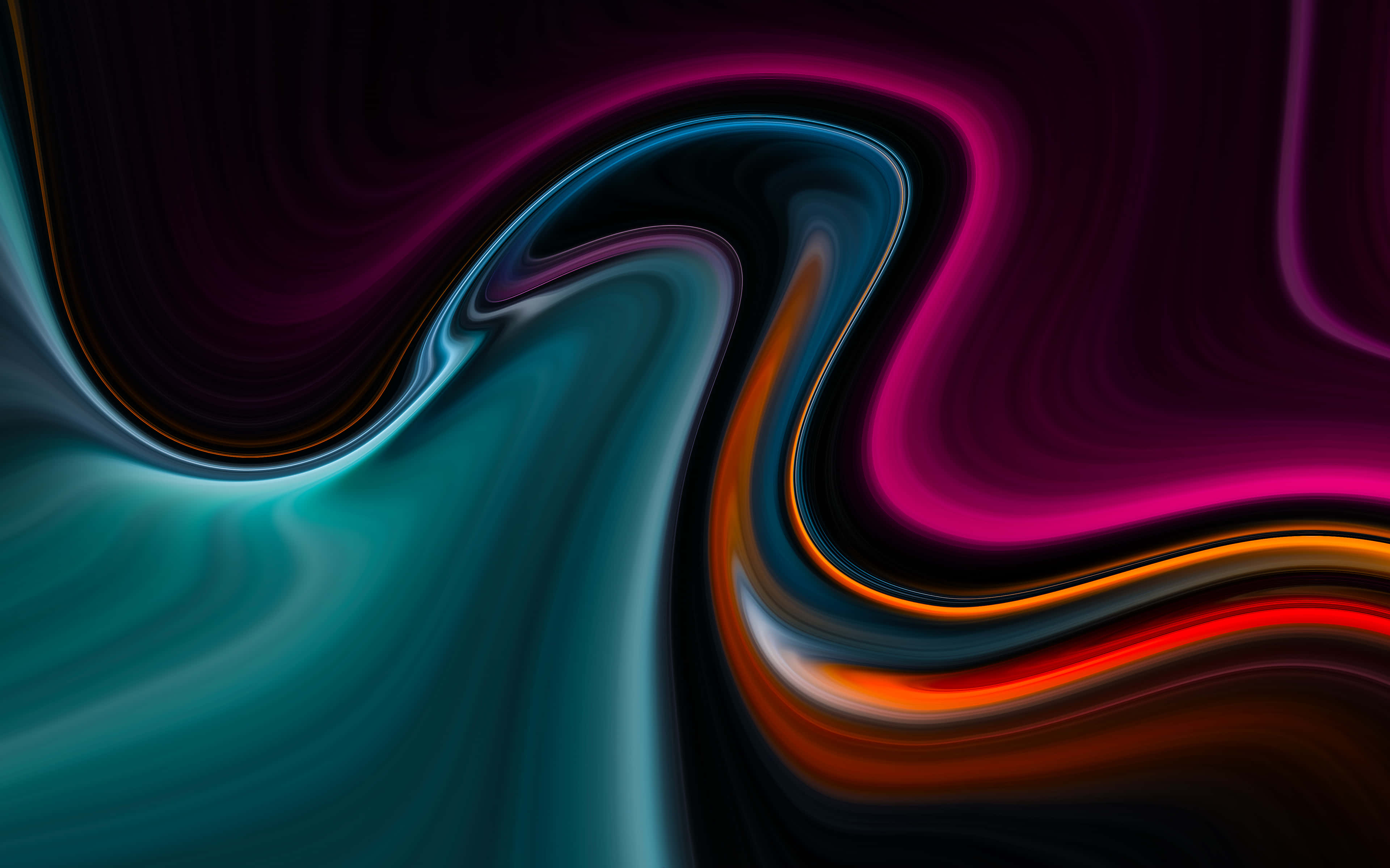 Contrast, teal, magenta, 4K Desktop Wallpaper