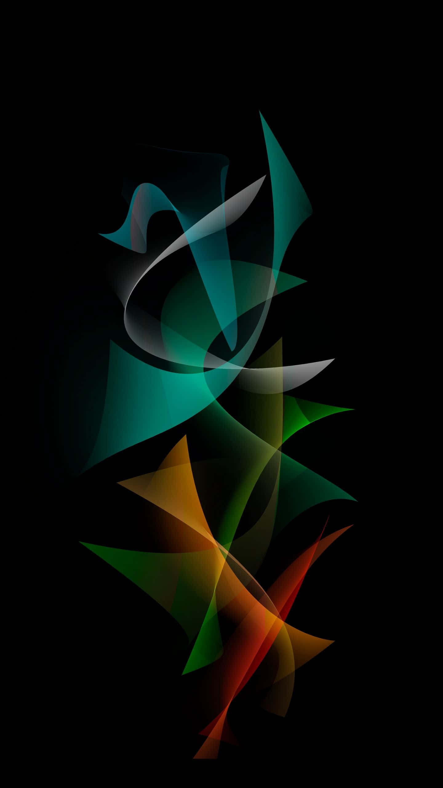stark contrast, calming blue, vibrant translucent geometric shapes, 2K Phone Wallpaper