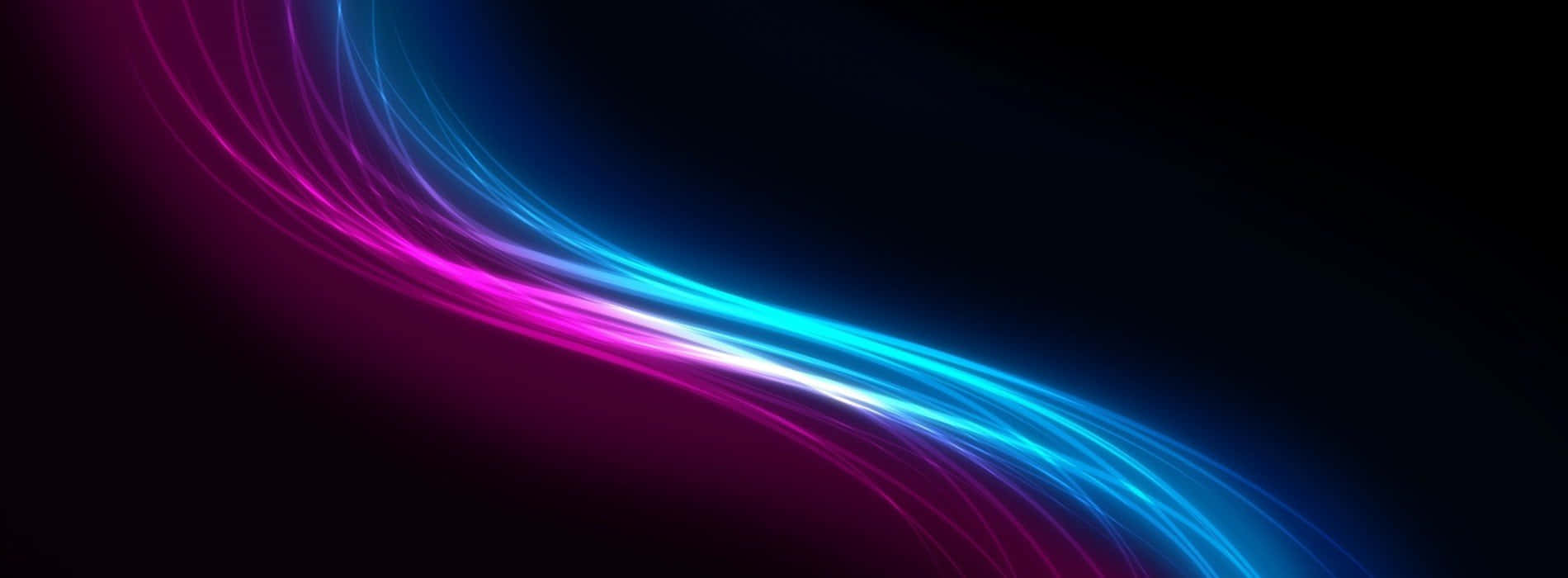 neon pink, blue light streaks, deep black background, HD Desktop Wallpaper