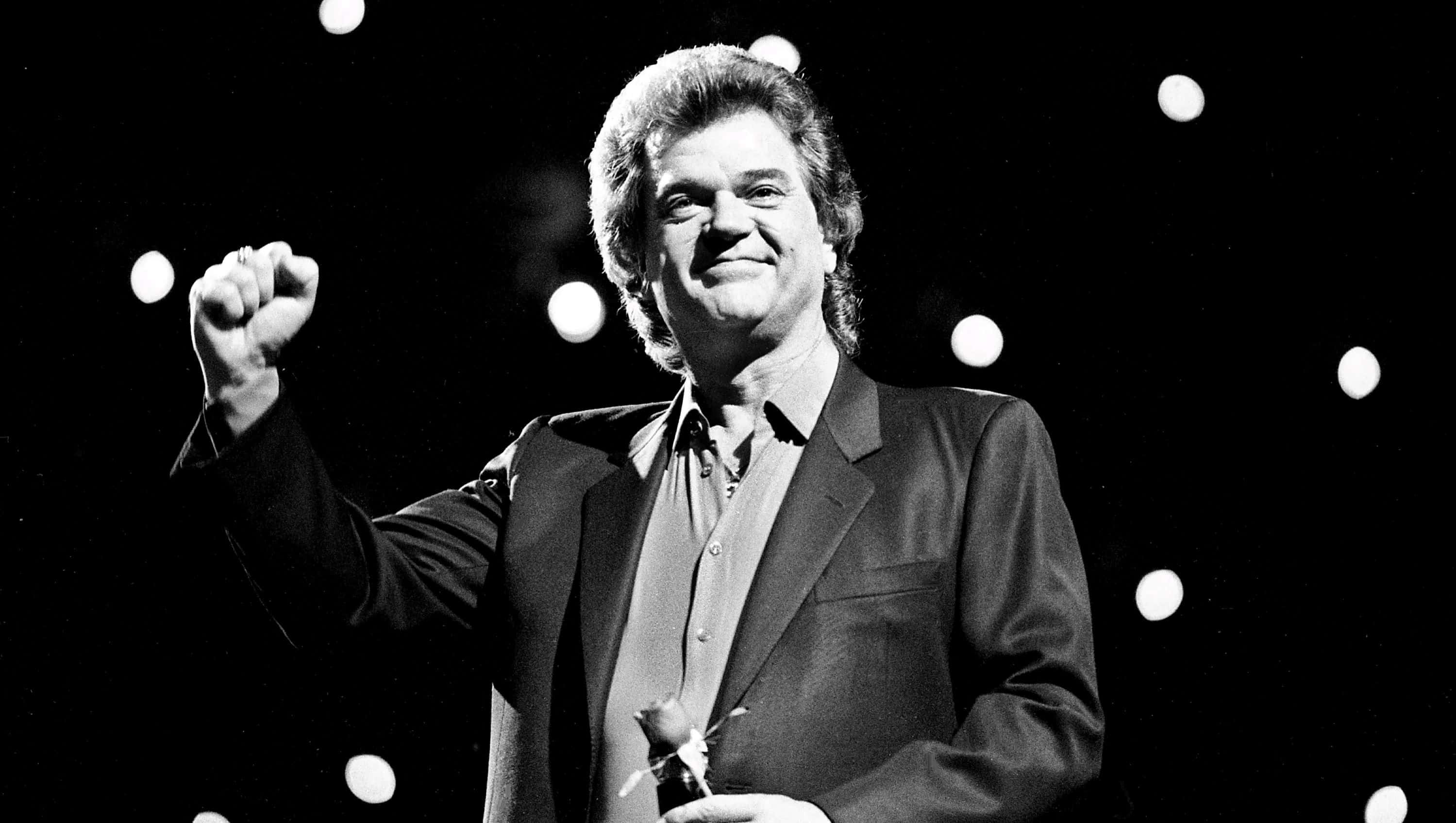 Conway Twitty, stage, glowing stage lights, 2K Desktop Wallpaper
