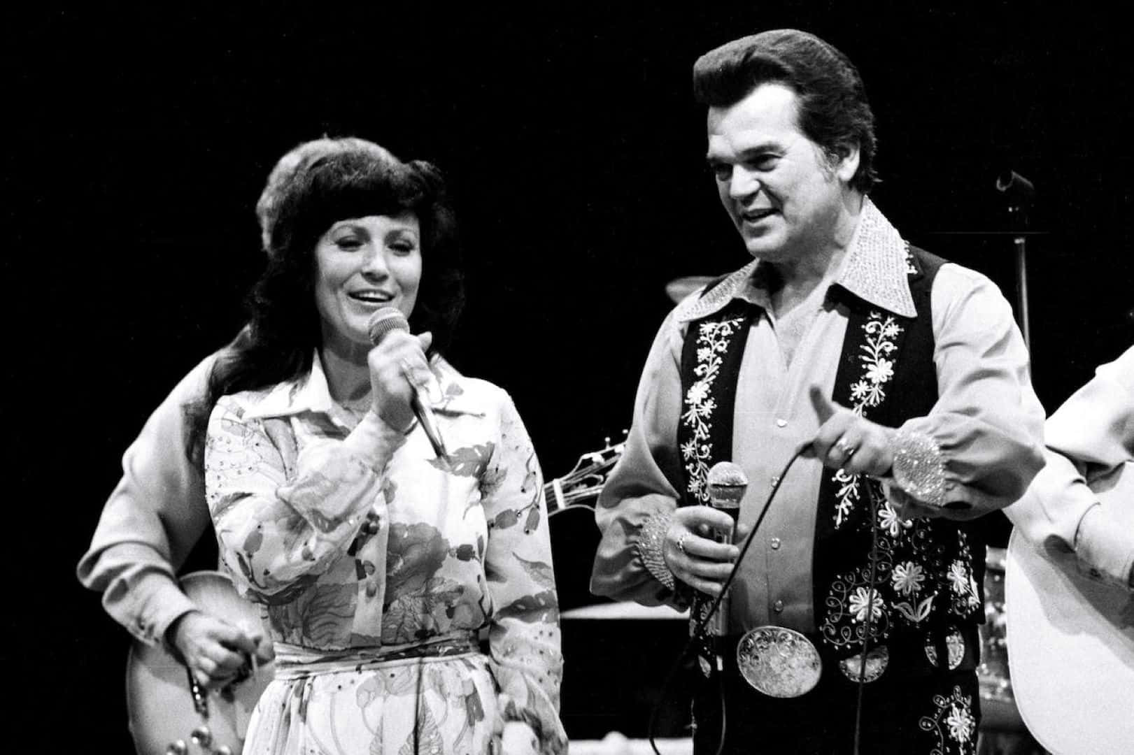 Conway Twitty, stage, microphones, HD Desktop Wallpaper