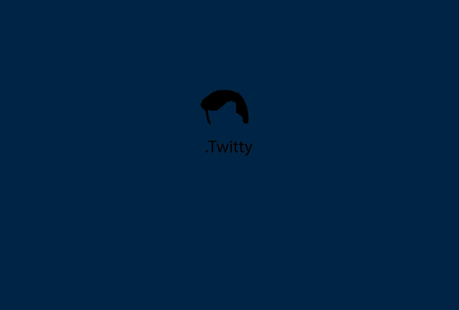 Conway Twitty, silhouette logo, dark blue background, HD Desktop Wallpaper