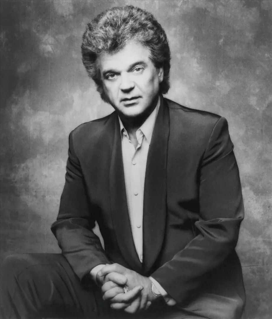 Conway Twitty, black and white portrait, curly hair, SD Phone Wallpaper