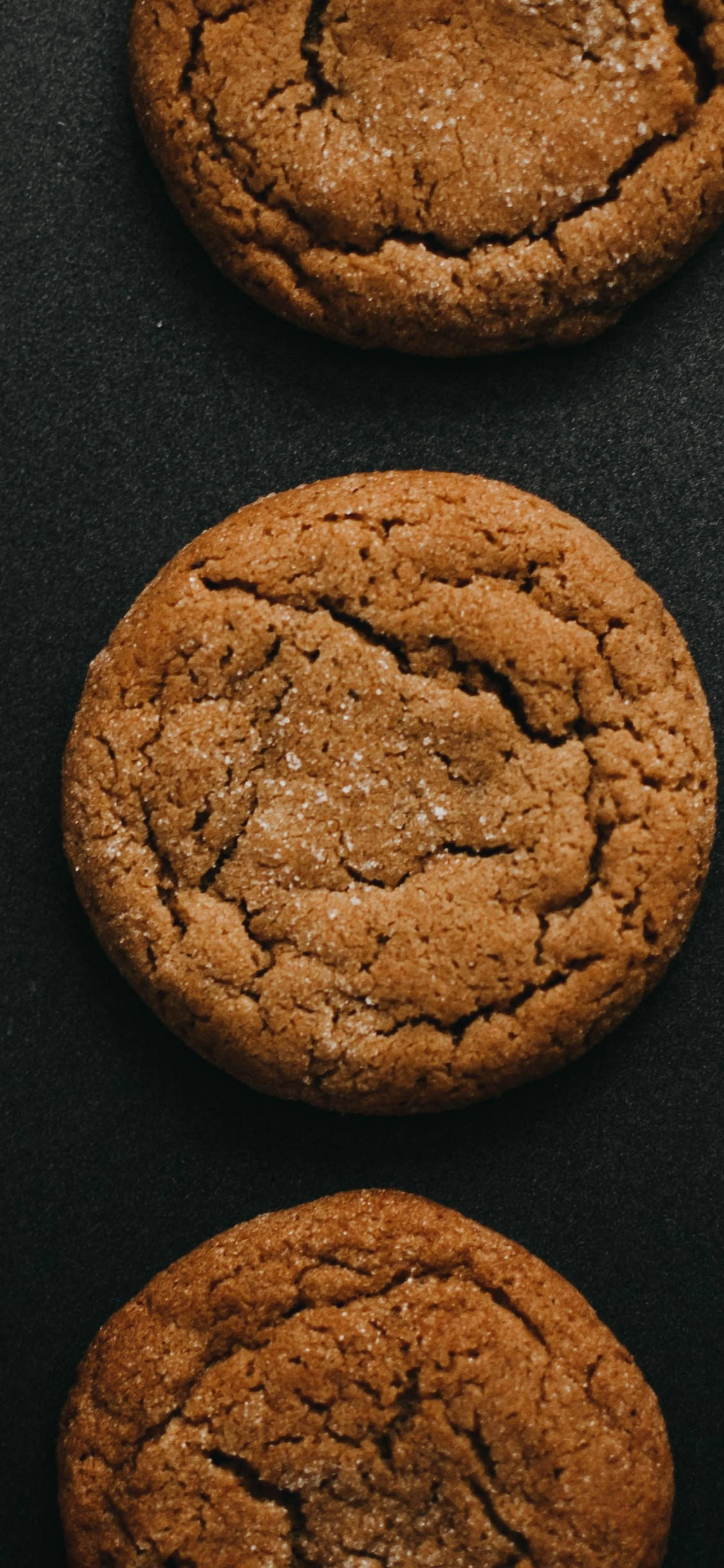round cookie iPhone, golden brown sugar cookies, cracked tops, Full HD Phone Wallpaper