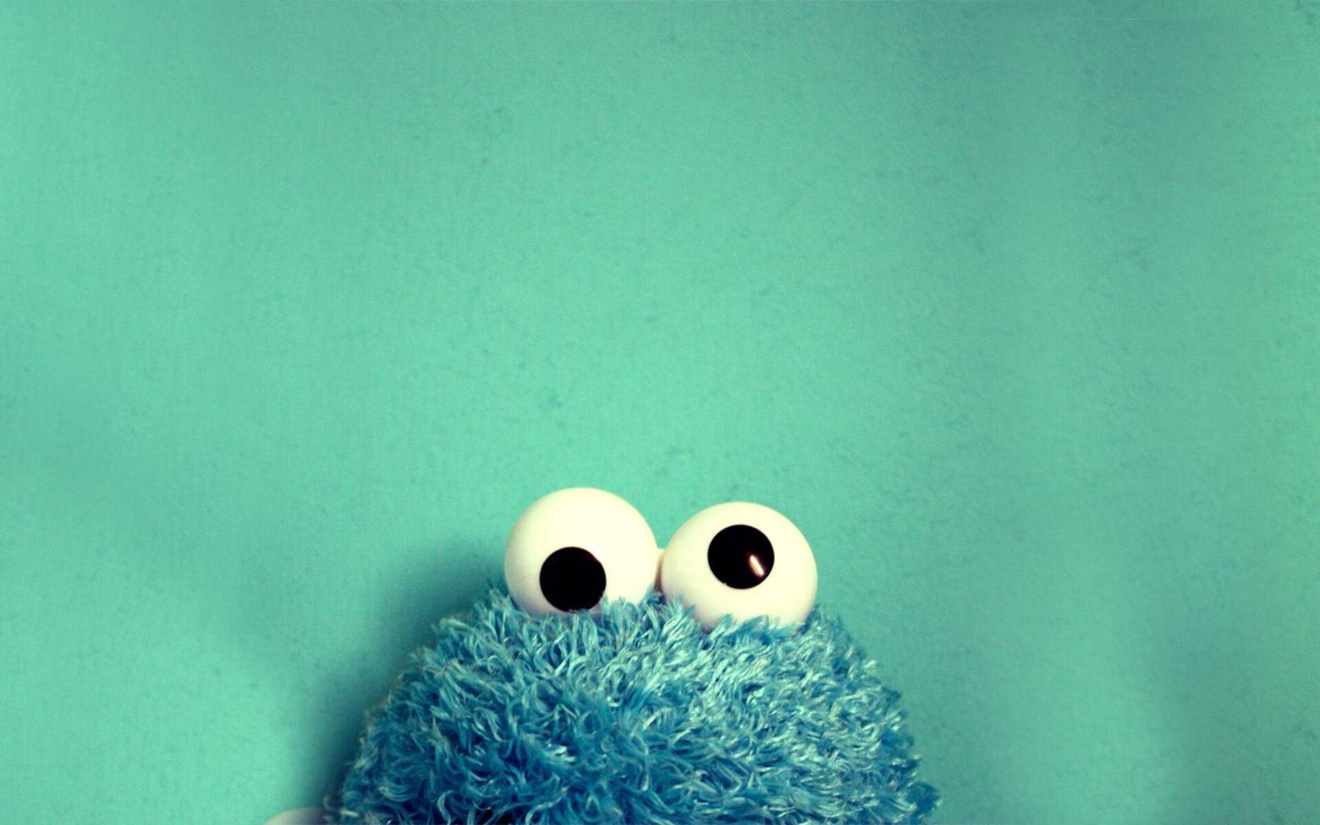 Cookie Monster, baby blue, furry, Full HD Desktop Wallpaper