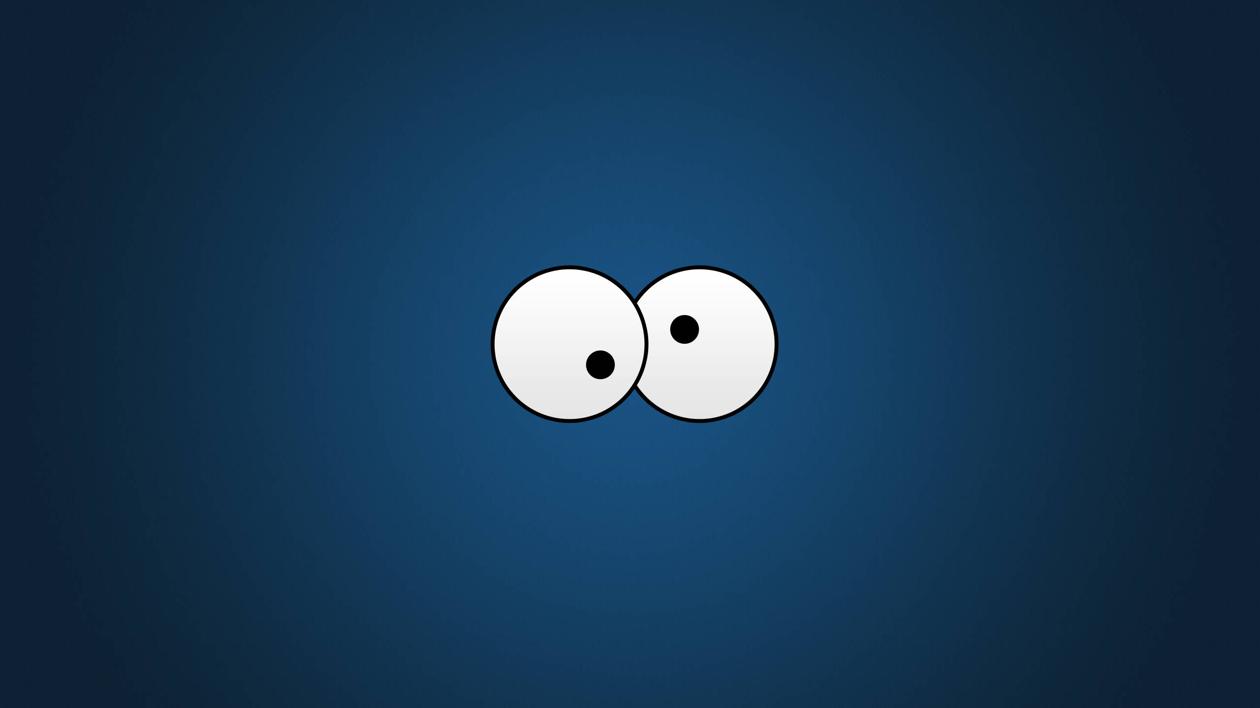 Blue Cookie Monster Eyes, Cookie Monster, cartoon eyes, 2K Desktop Wallpaper