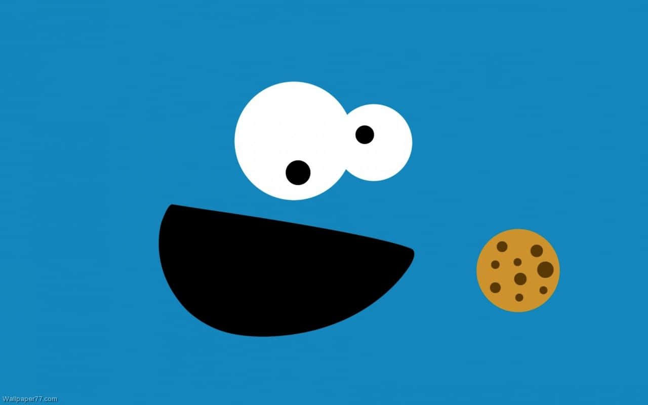 Cookie Monster, blue monster, big white eyes, HD Desktop Wallpaper