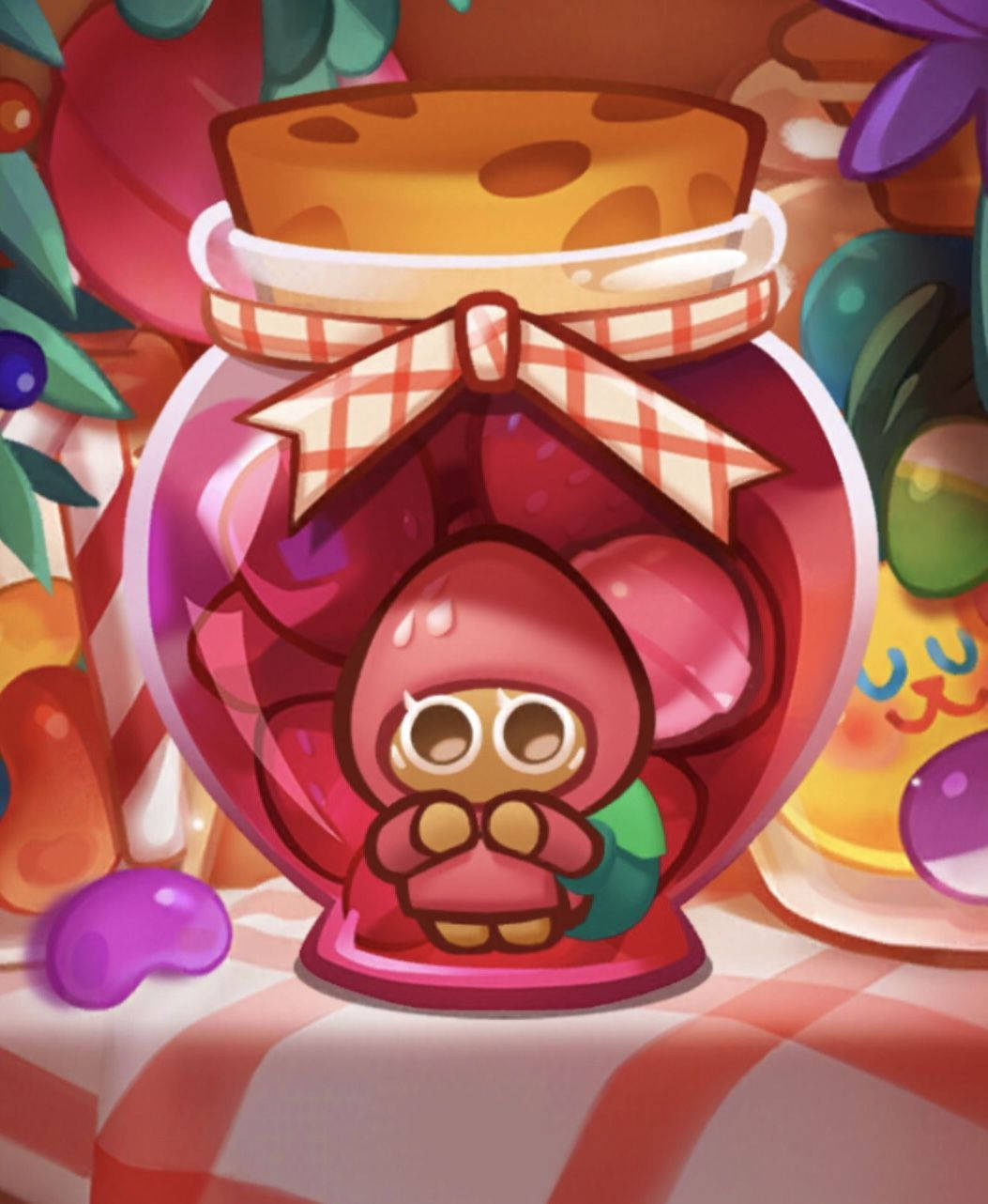 Cookie Run Kingdom, strawberry, pink cookie character, HD Phone Wallpaper