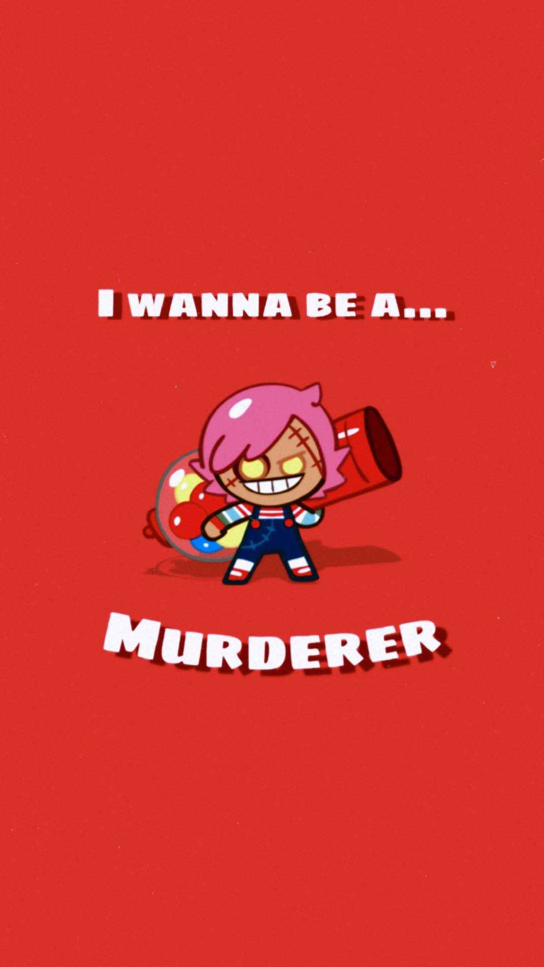 Cookie Run, pink hair, red weapon, Full HD Phone Wallpaper