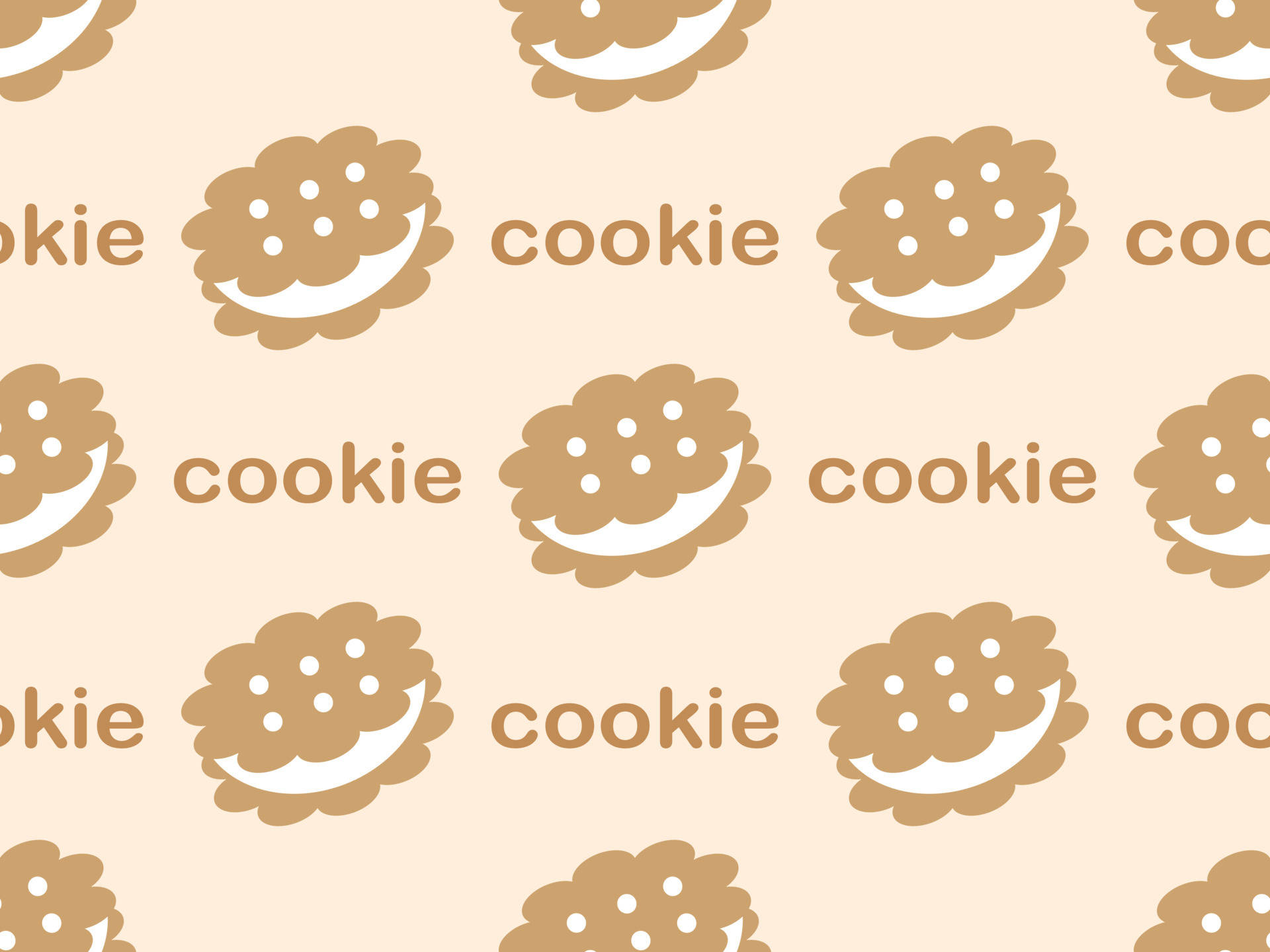 cartoon cookie, white icing eyes, white icing mouth, Full HD Desktop Wallpaper