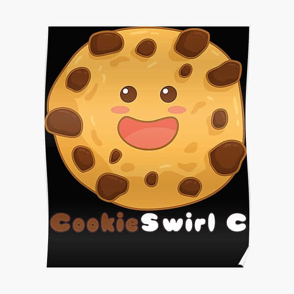 Cookie Swirl C, chocolate chip cookie, wide smile, SD Desktop Wallpaper