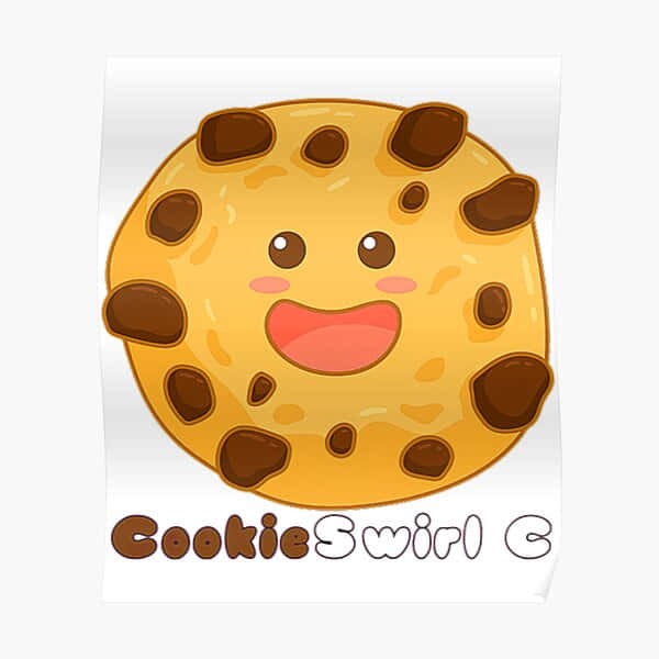 Cookie Swirl C, chocolate chip cookie, wide smile, SD Desktop Wallpaper