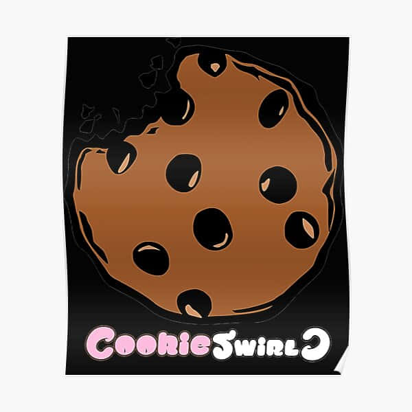 Cookie Swirl C, chocolate chip cookie, bite mark, SD Desktop Wallpaper