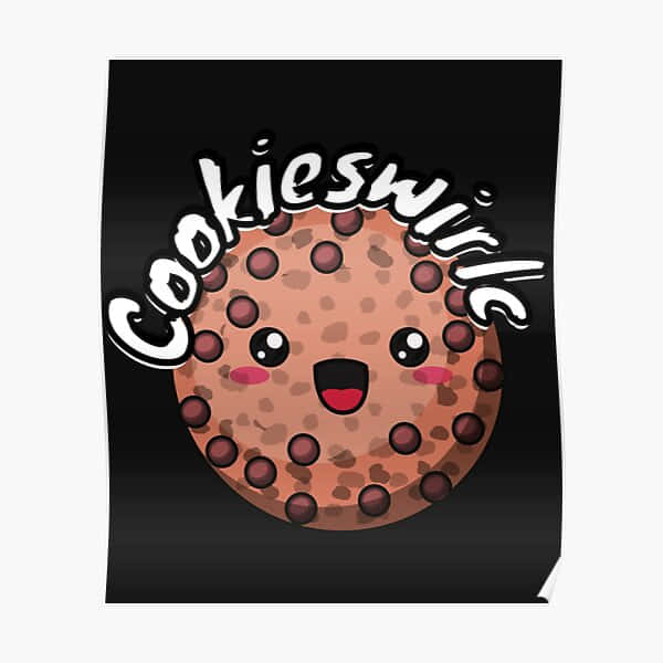 Cookie Swirl C, kawaii-style, chocolate chip cookie, SD Desktop Wallpaper