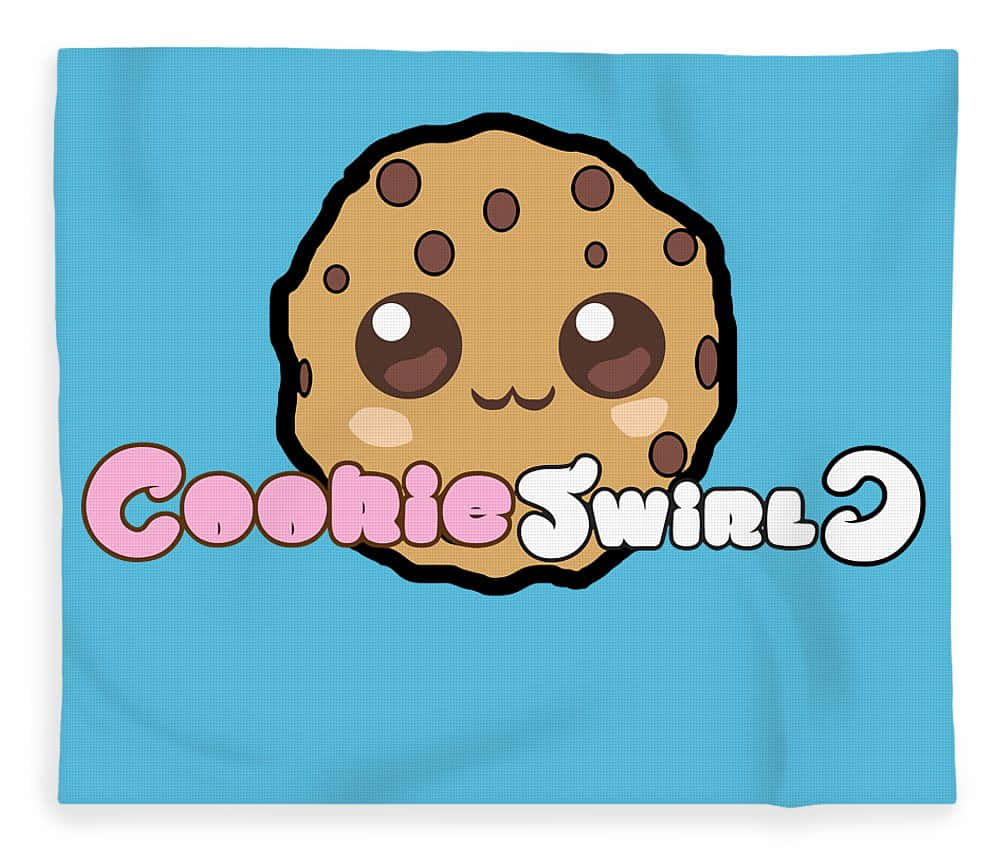 Cookie Swirl C, blue background, big eyes, SD Desktop Wallpaper