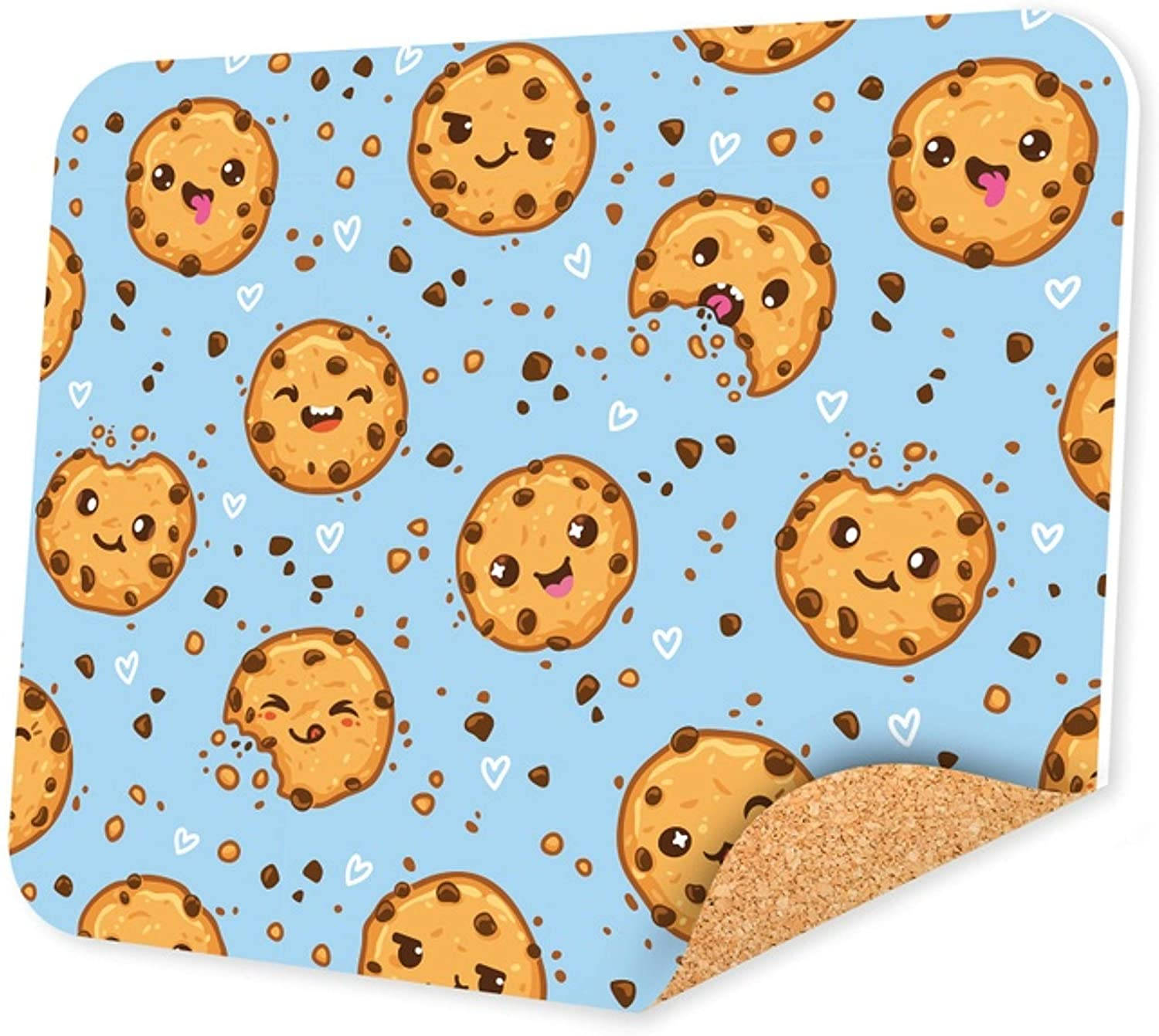 cartoon cookie, blue rug, chocolate chip cookies, HD Desktop Wallpaper