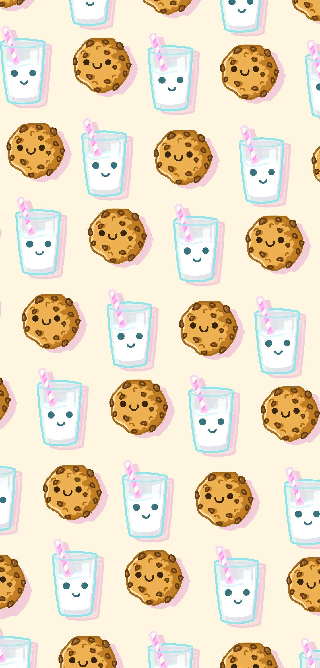 Milk Cookie, iPhone Art, chocolate chip cookies, Full HD Phone Wallpaper