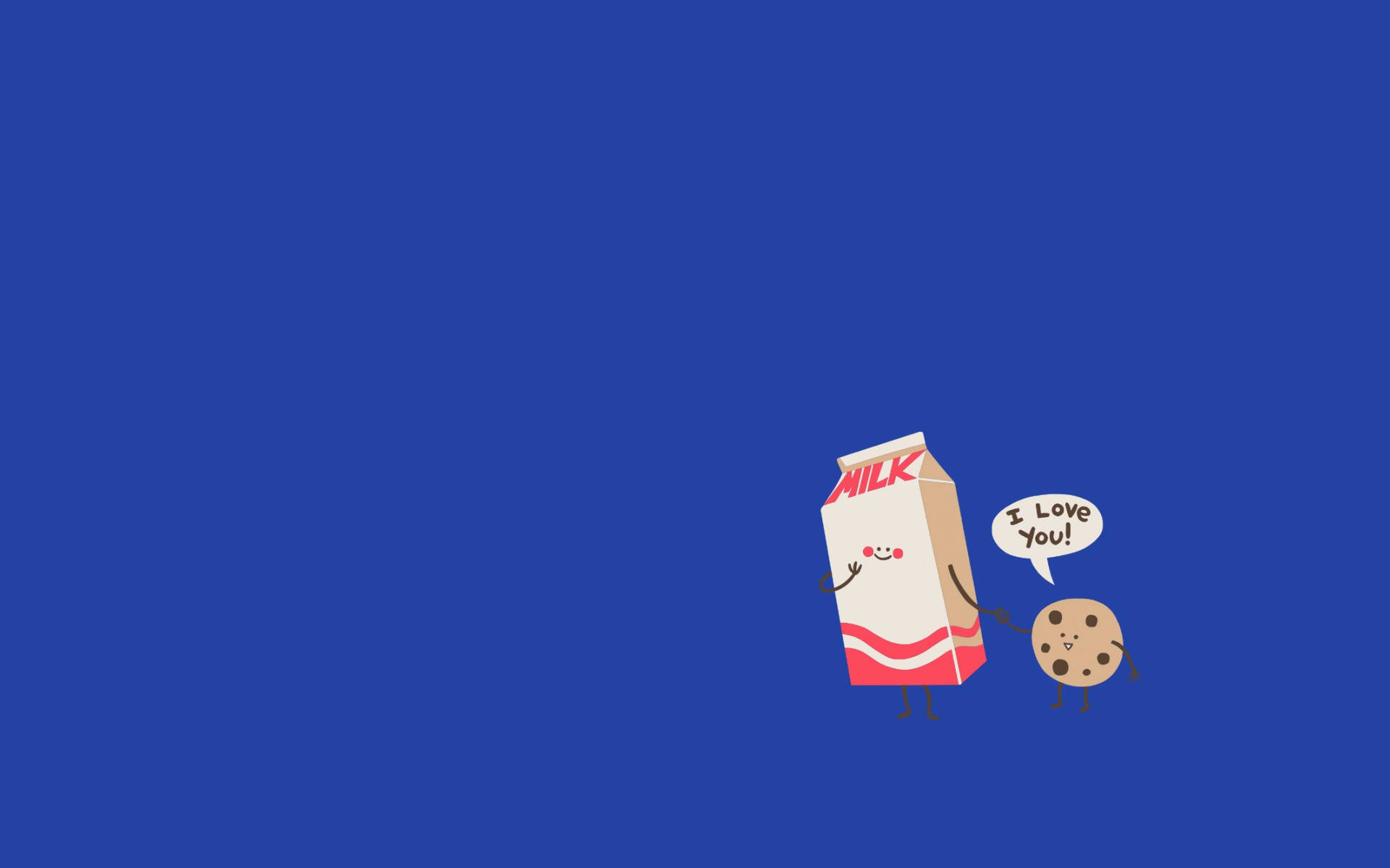 cartoon cookie, milk carton, arms and legs, Full HD Desktop Wallpaper