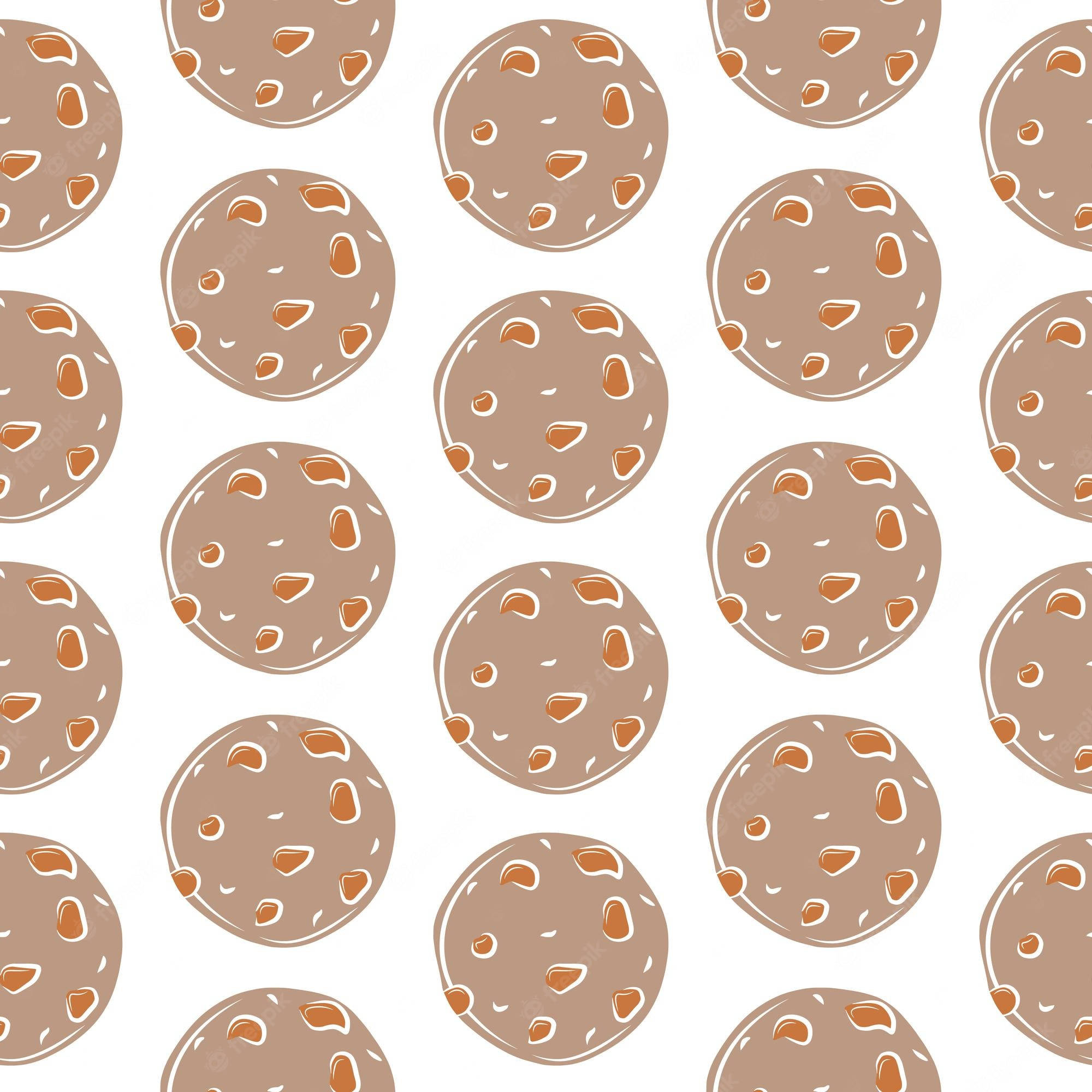 Cartoon Cookie, almond nuts, chocolate chip cookies, Full HD Desktop Wallpaper