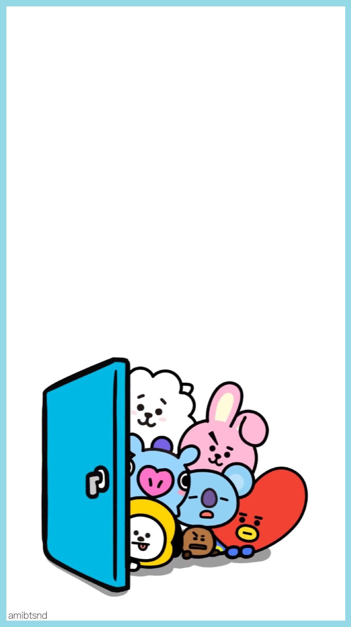 Cooky Bt21, BT21, blue door, Full HD Phone Wallpaper