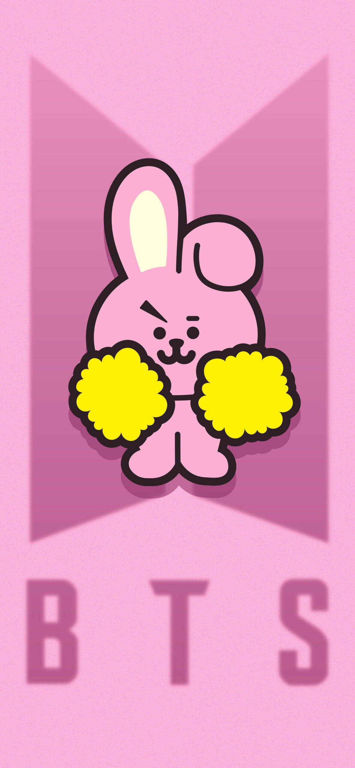 Cooky BT21, cheerleader, pink cartoon bunny, 2K Phone Wallpaper