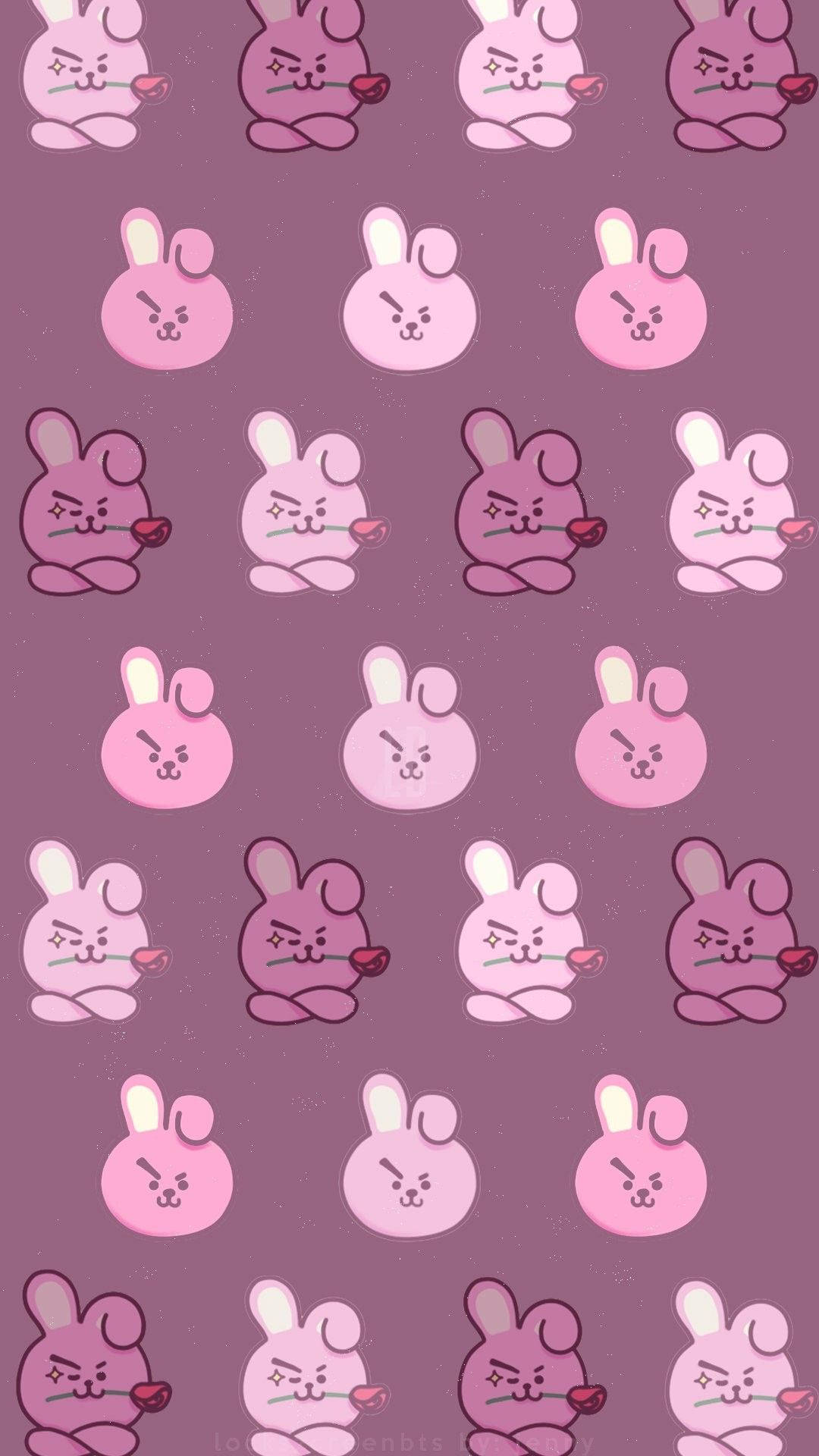 Cooky Bt21, rose, pink, Full HD Phone Wallpaper
