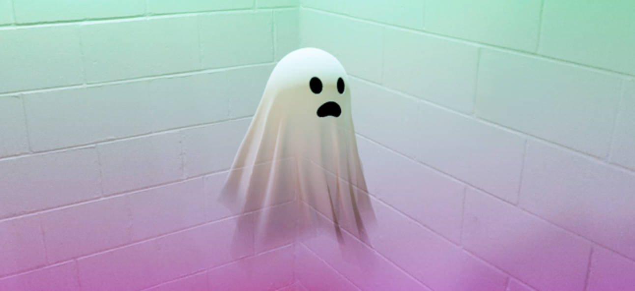 Cool 3d Ghost, restroom, tiled room, HD Desktop Wallpaper