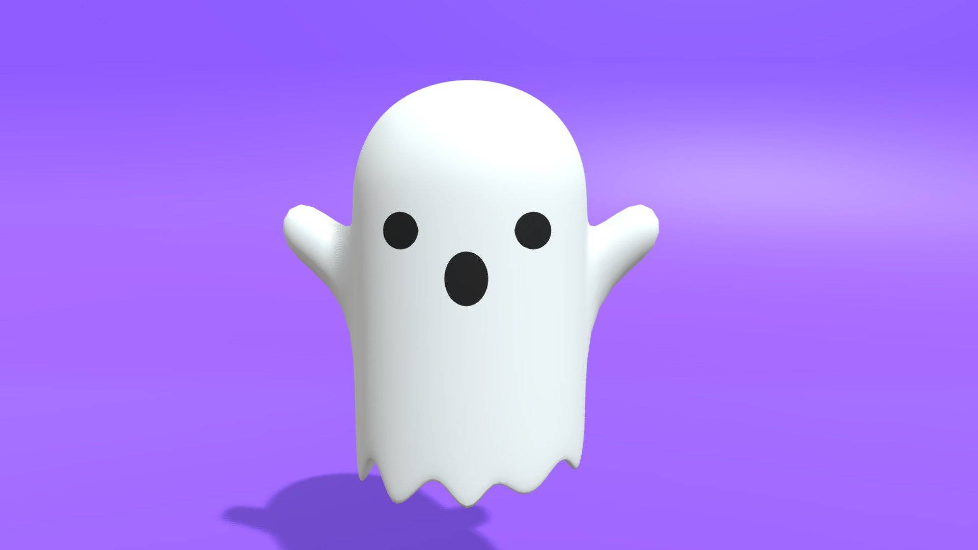 3d-rendered, white ghost, black eyes, Full HD Desktop Wallpaper