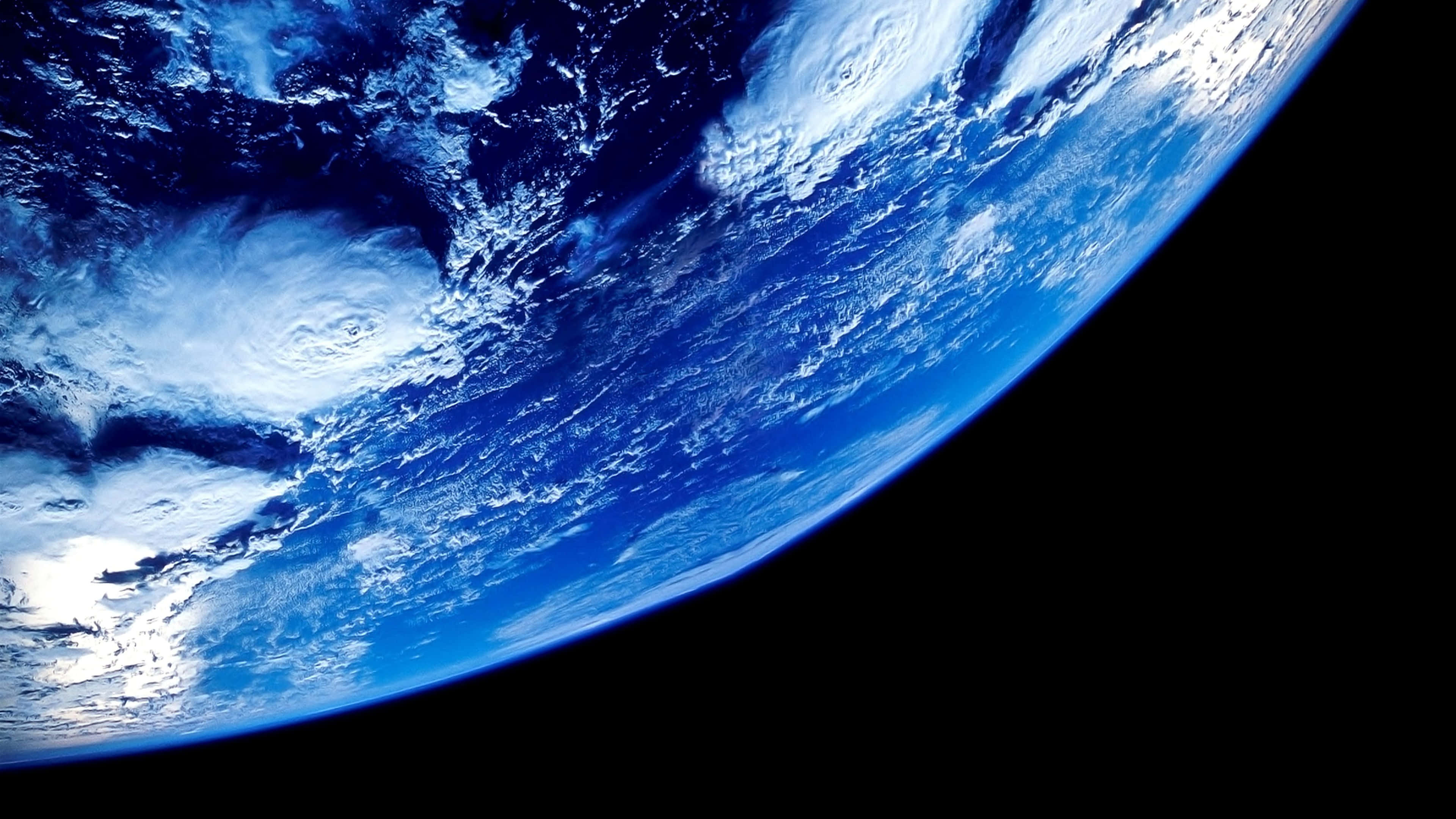 Earth, space, blue oceans, 4K Desktop Wallpaper