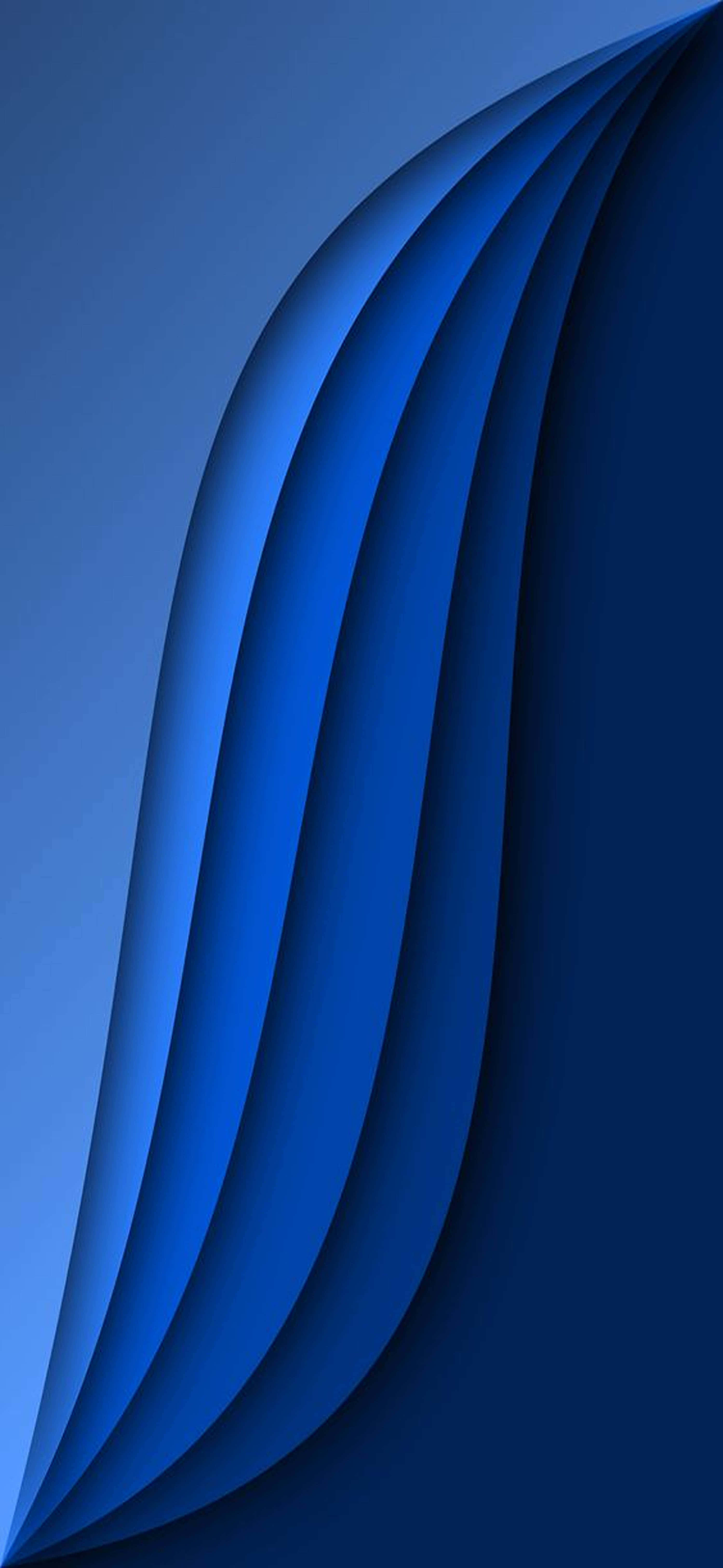 cool abstract, blue waves, gradient background, 5K Phone Wallpaper